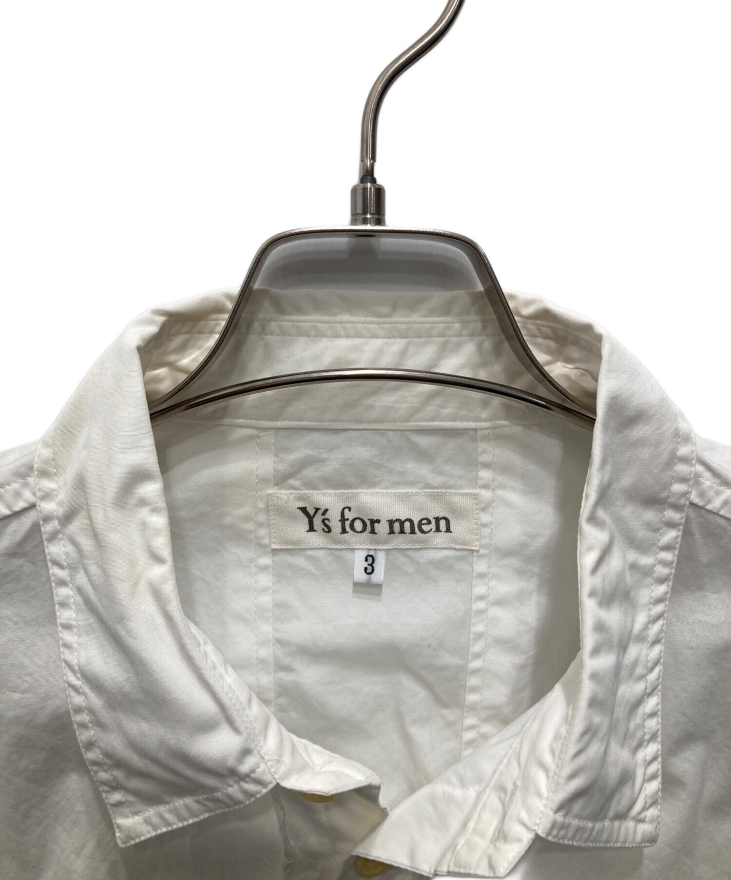 ワイズフォーメン Y's for men　90S 二枚襟のシャツ 中古・古着通販】Y'S for men (ワイズフォーメン) シャツ ホワイト