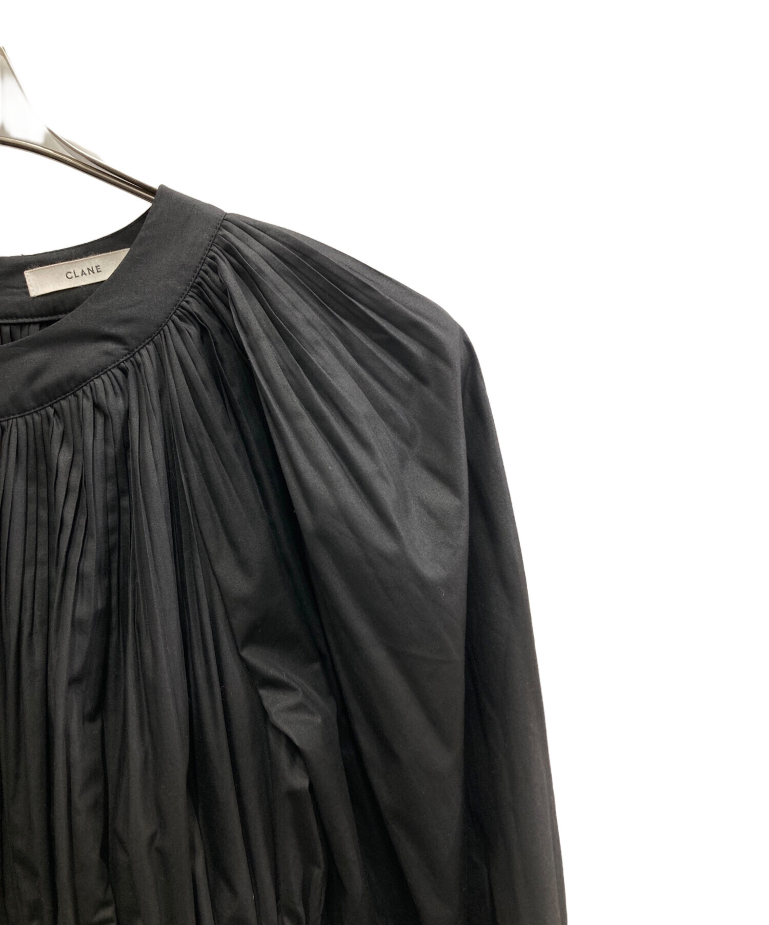 中古・古着通販】CLANE (クラネ) バルーンプリーツワンピース ブラック