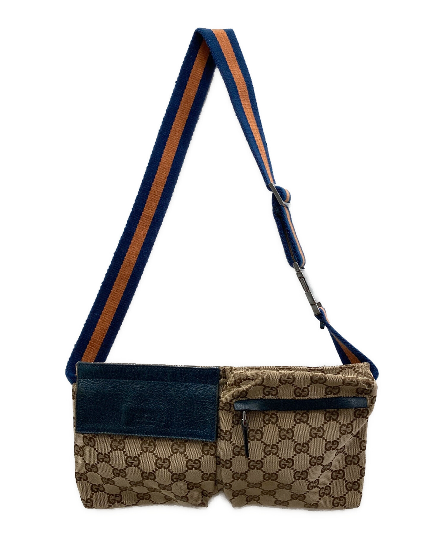 GUCCI ボディバッグ ネイビー キャンバス 【公式通販】