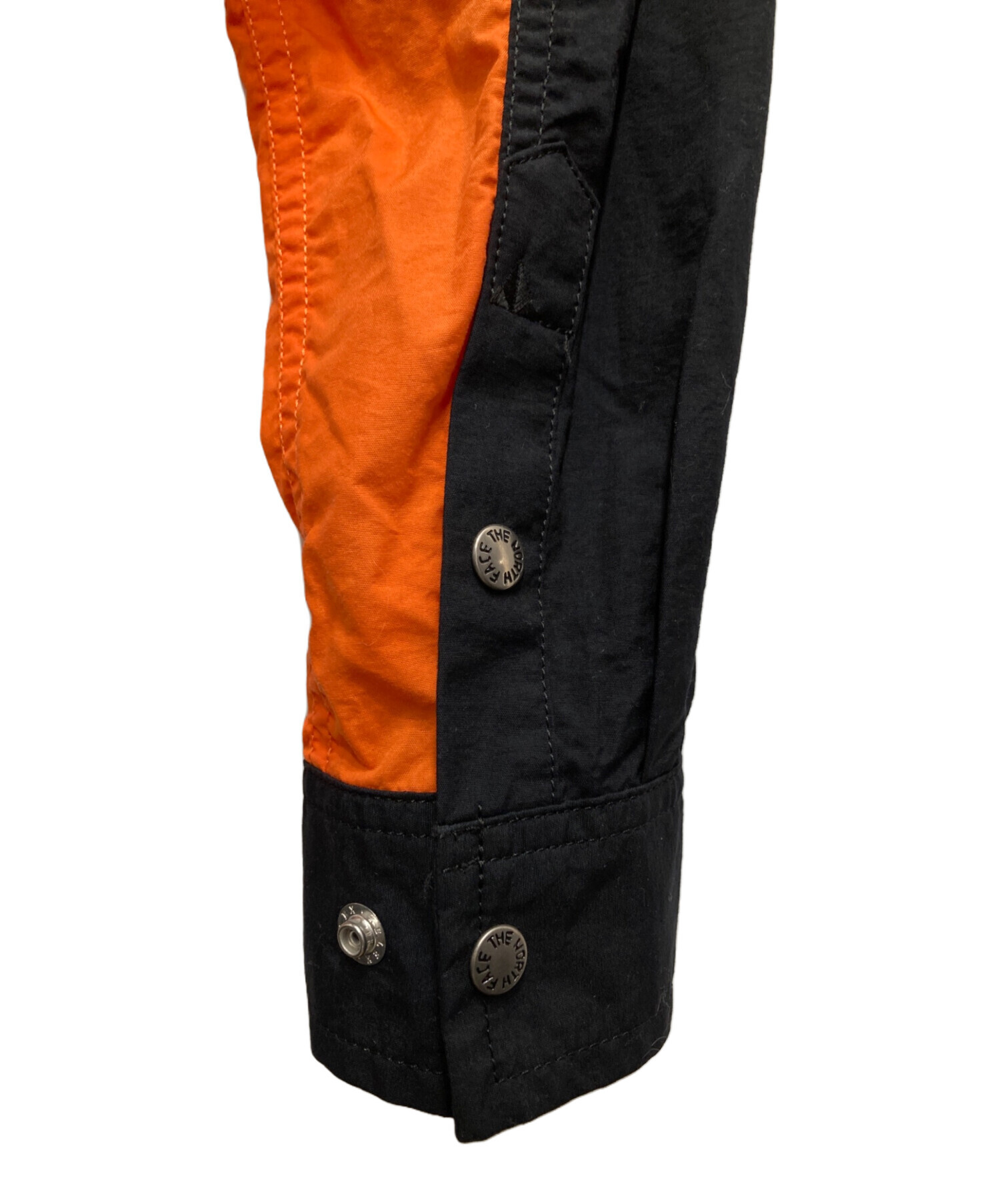 美品】THE NORTH FACE ロングスリーブ ヌプシシャツ オレンジ L 中古