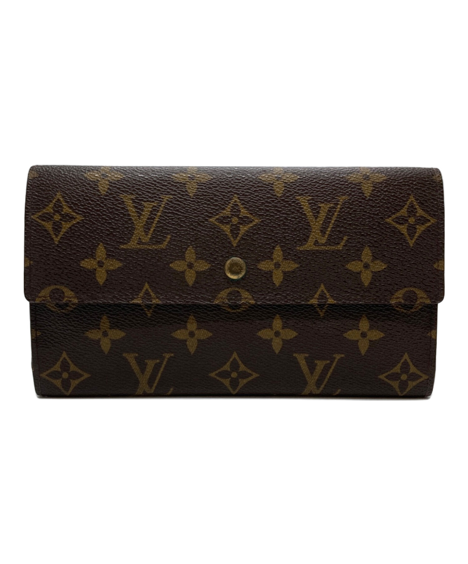 未使用品　箱付き　LOUIS VUITTON 三つ折り財布　モノグラム　ブラウン 中古・古着通販】LOUIS VUITTON (ルイ ヴィトン) 3つ折り財布 ブラウン