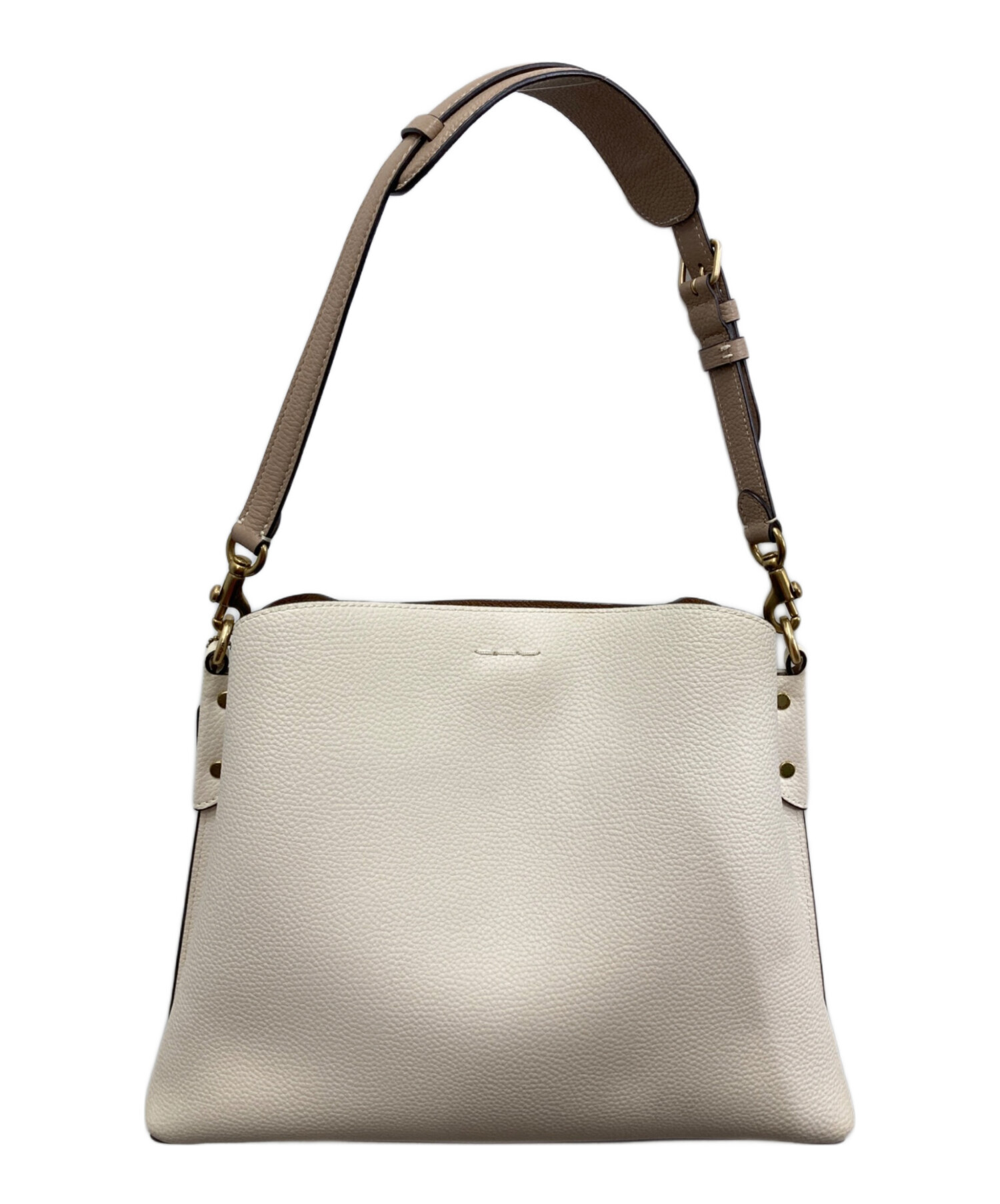 COACH ウィロウ ショルダーバッグ ホワイト C2590 アイボリー 中古 