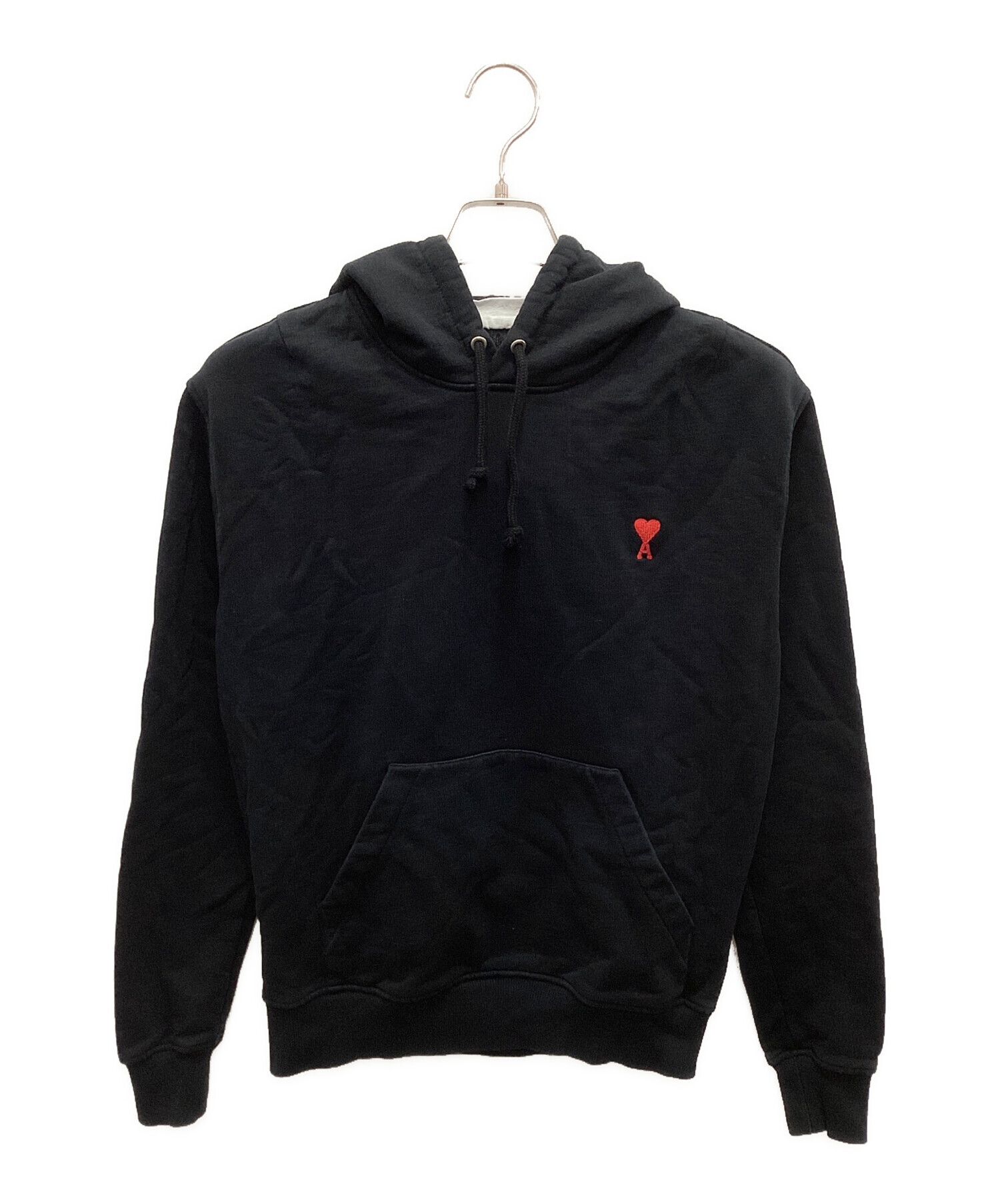 【中古】アミ アレクサンドル マテュッシ ロゴ パーカー フーディ オーバーサイズ プルオーバー ハート 刺繍 M 中古・古着通販】AMI Alexandre Mattiussi (アミアレクサンドルマ