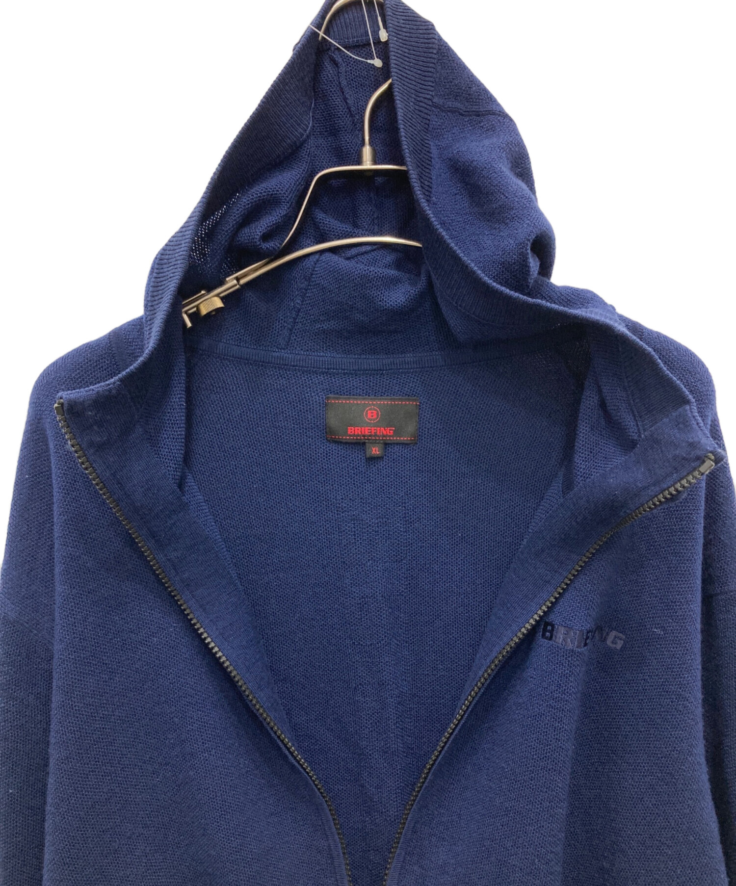 中古・古着通販】BRIEFING (ブリーフィング) ニットパーカー ネイビー 