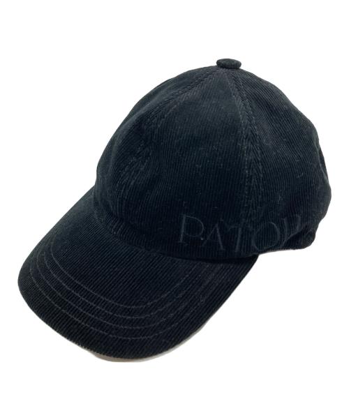 中古・古着通販】patou (パトゥ) コーデュロイキャップ ブラック