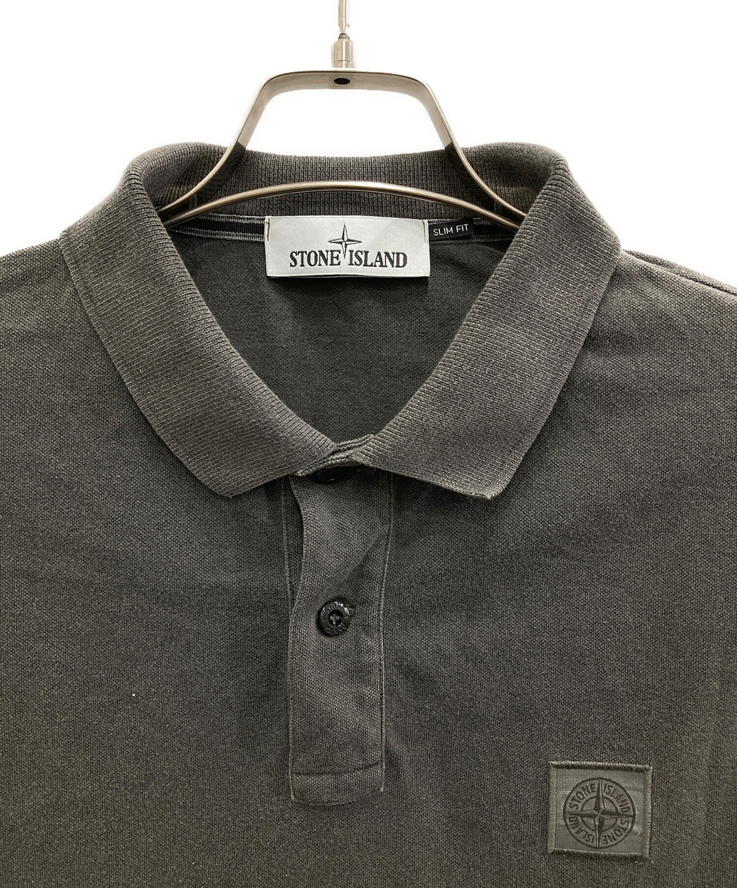 STONE  グレー 長袖ポロシャツ 中古・古着通販】STONE ISLAND (ストーンアイランド) ポロシャツ