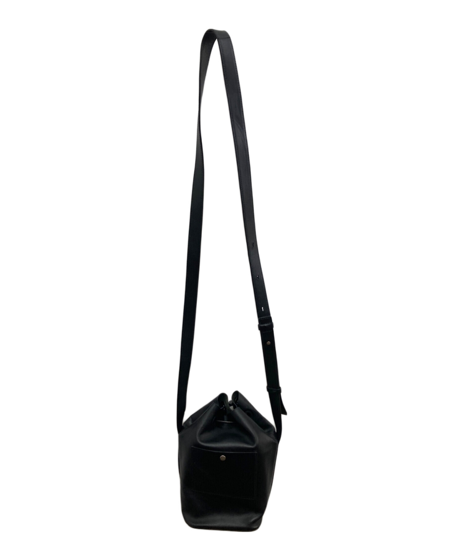 本物 ジル サンダー JIL SANDER レザー ショルダーバッグ ブラック バッグ 中古 JIL SANDER - JIL SANDER ジルサンダー ショルダーバッグ - 黒 【古着