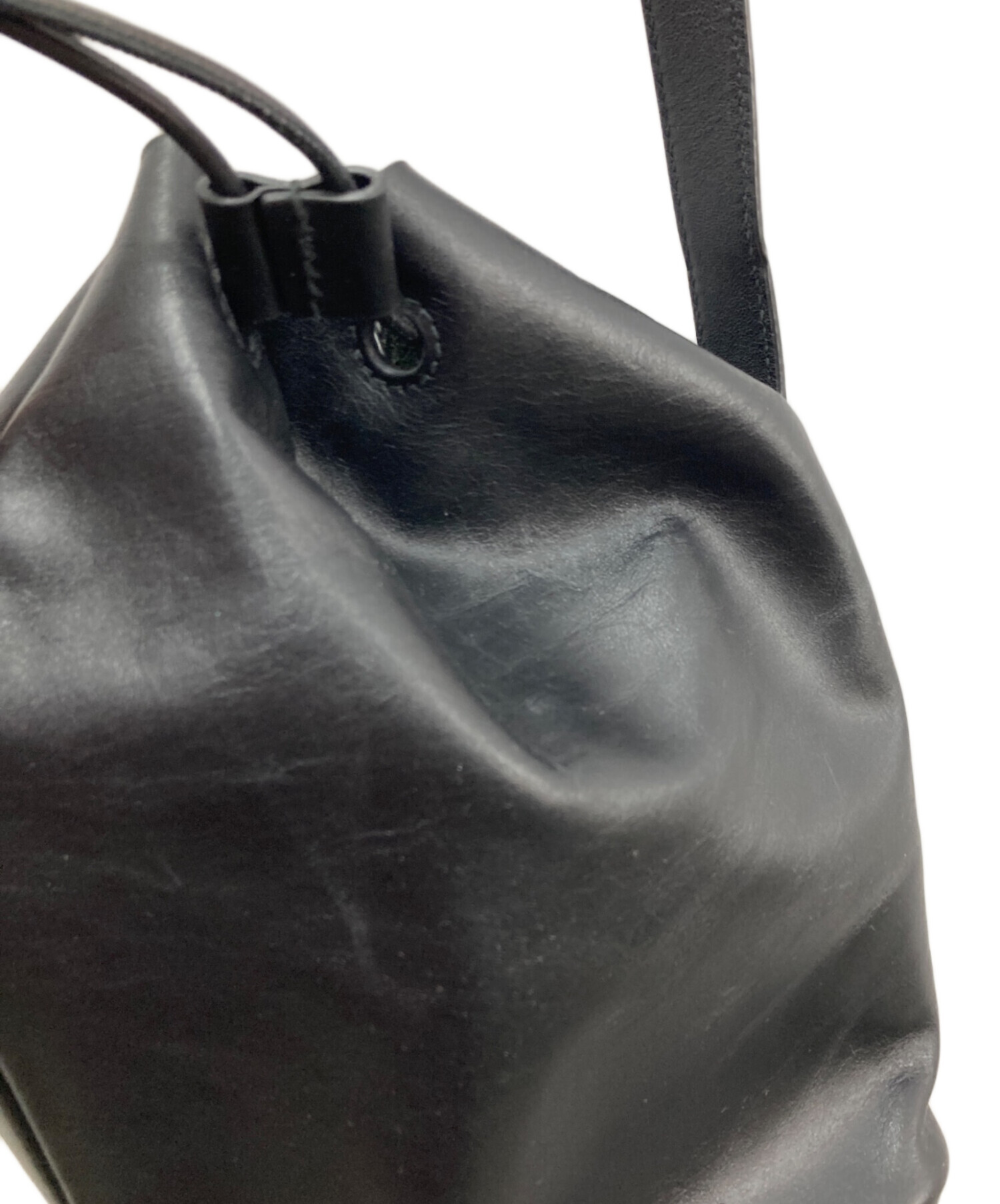 本物 ジル サンダー JIL SANDER レザー ショルダーバッグ ブラック バッグ 中古 JIL SANDER - JIL SANDER ジルサンダー ショルダーバッグ - 黒 【古着