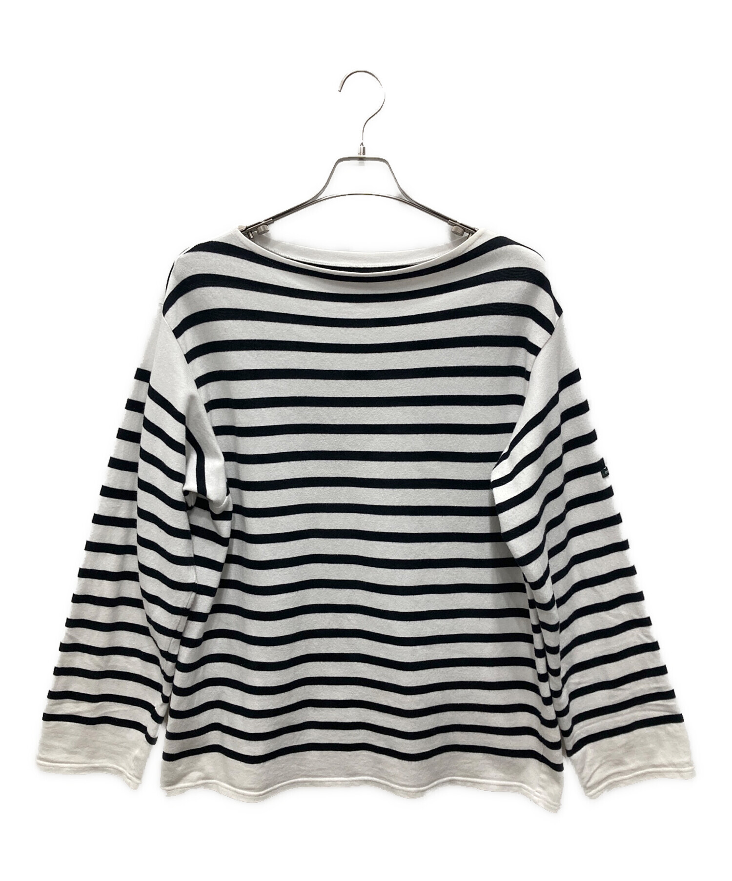 新品未使用　ウティ　バスクシャツ　2 中古・古着通販】OUTIL (ウティ) バスクシャツ ホワイト×ブラック