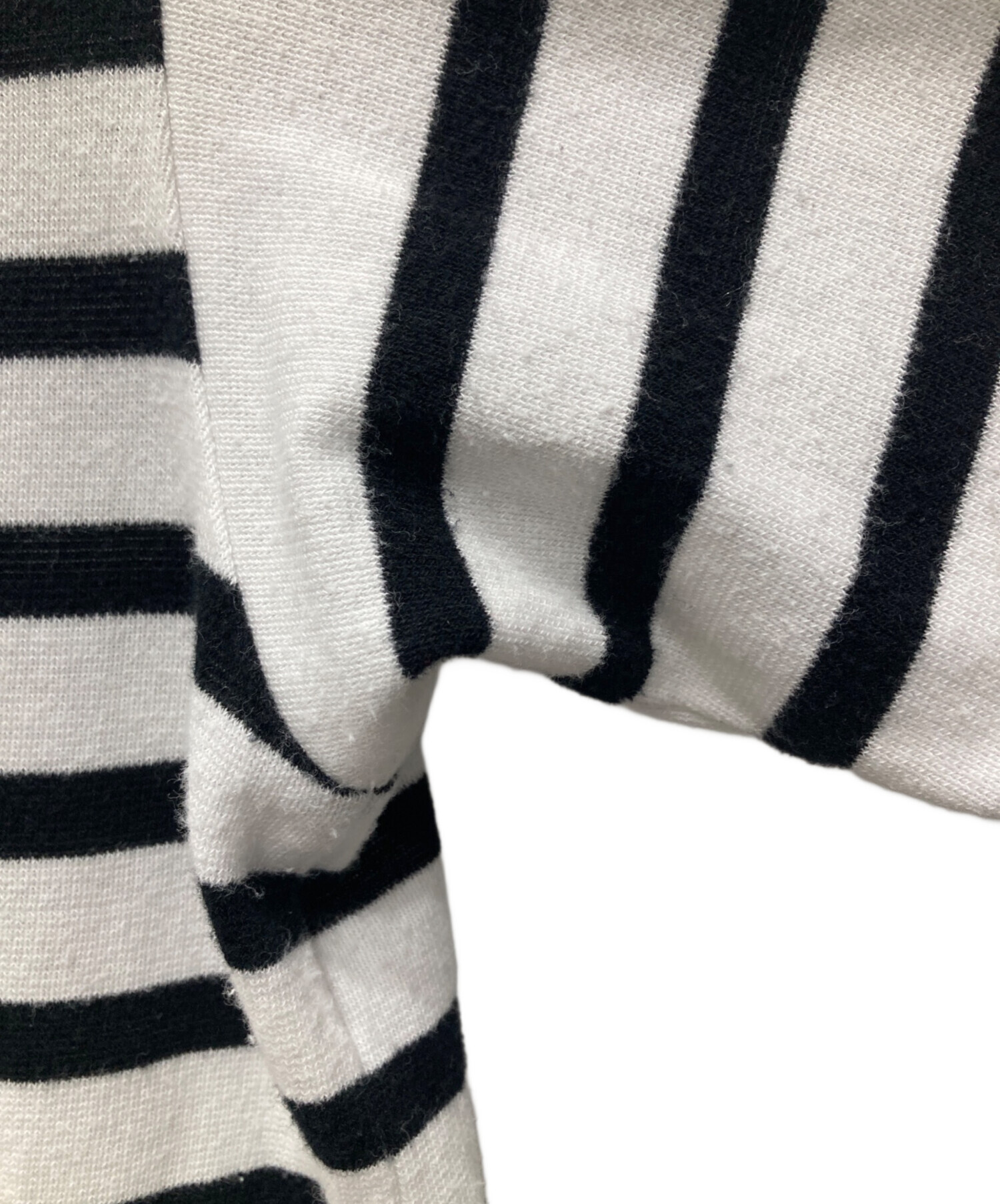 中古・古着通販】OUTIL (ウティ) バスクシャツ ホワイト×ブラック