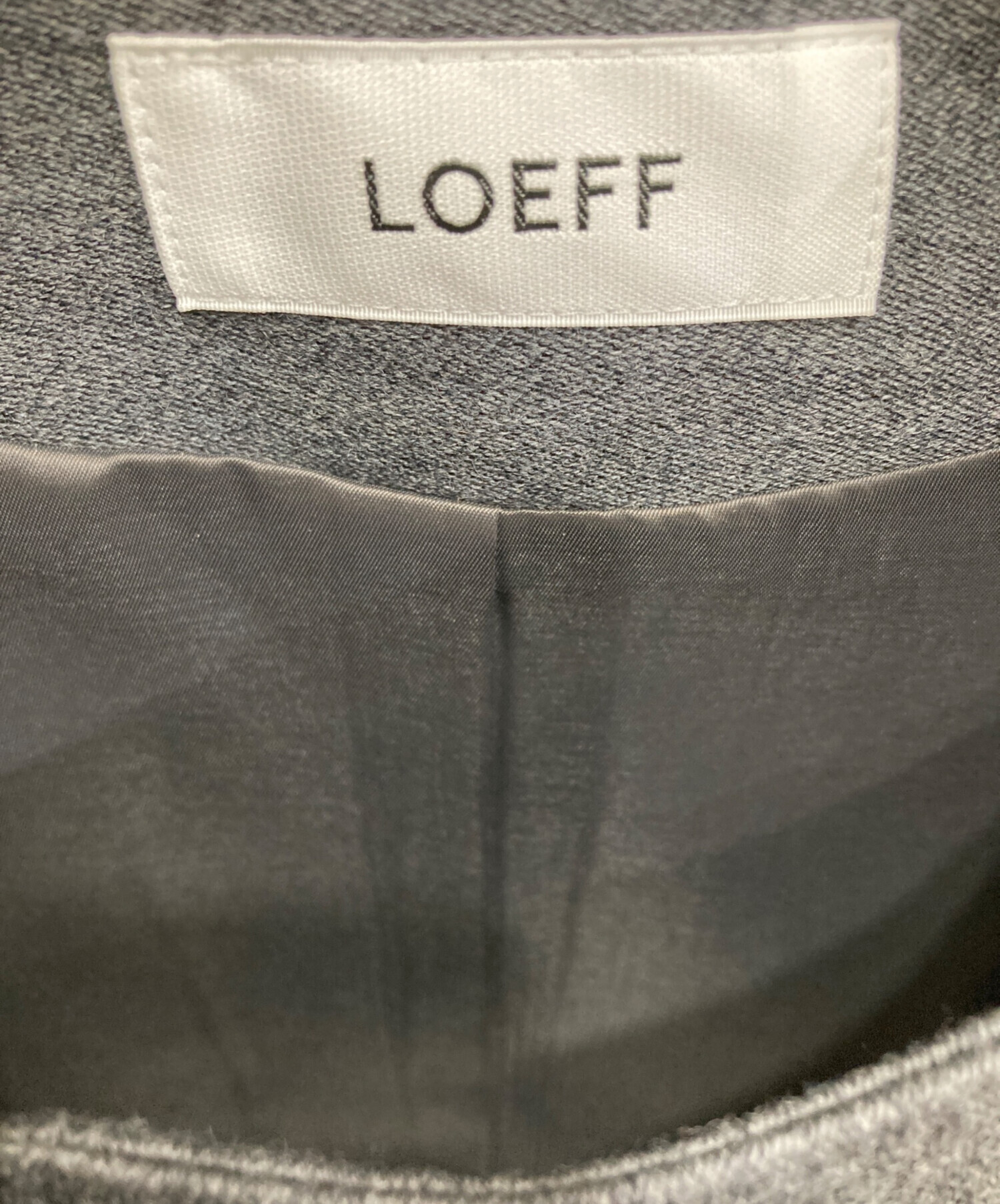 中古・古着通販】LOEFF (ロエフ) CVLYツイルショートベスト グレー