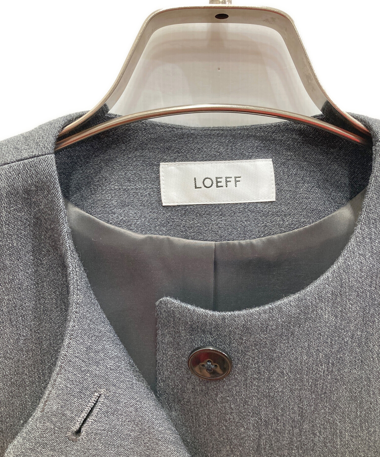 中古・古着通販】LOEFF (ロエフ) CVLYツイルショートベスト グレー