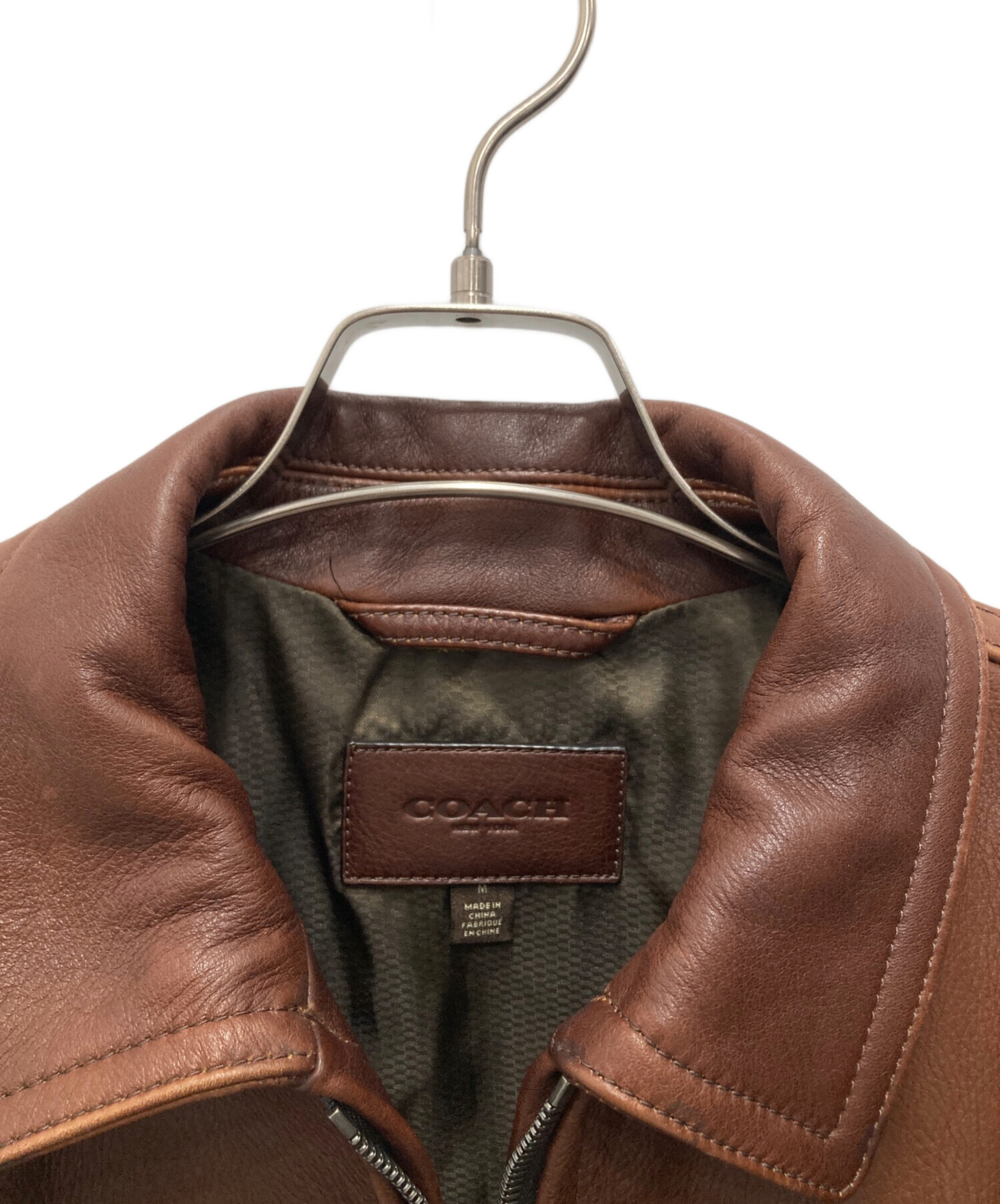 中古・古着通販】COACH (コーチ) レザージャケット ブラウン サイズ:M