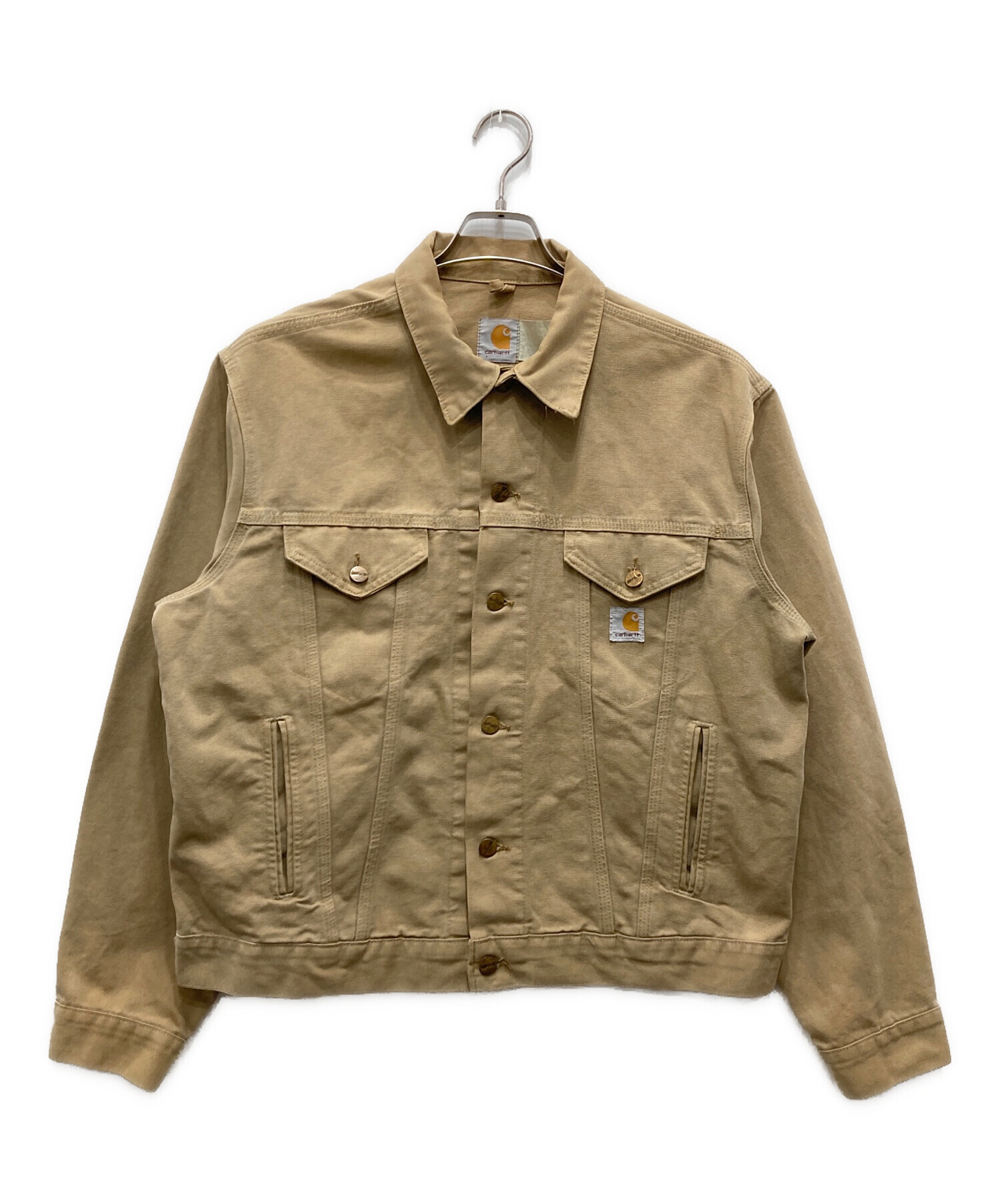 カーハート　トラッカージャケット　ベージュ 中古・古着通販】CarHartt (カーハート) ダックトラッカージャケット