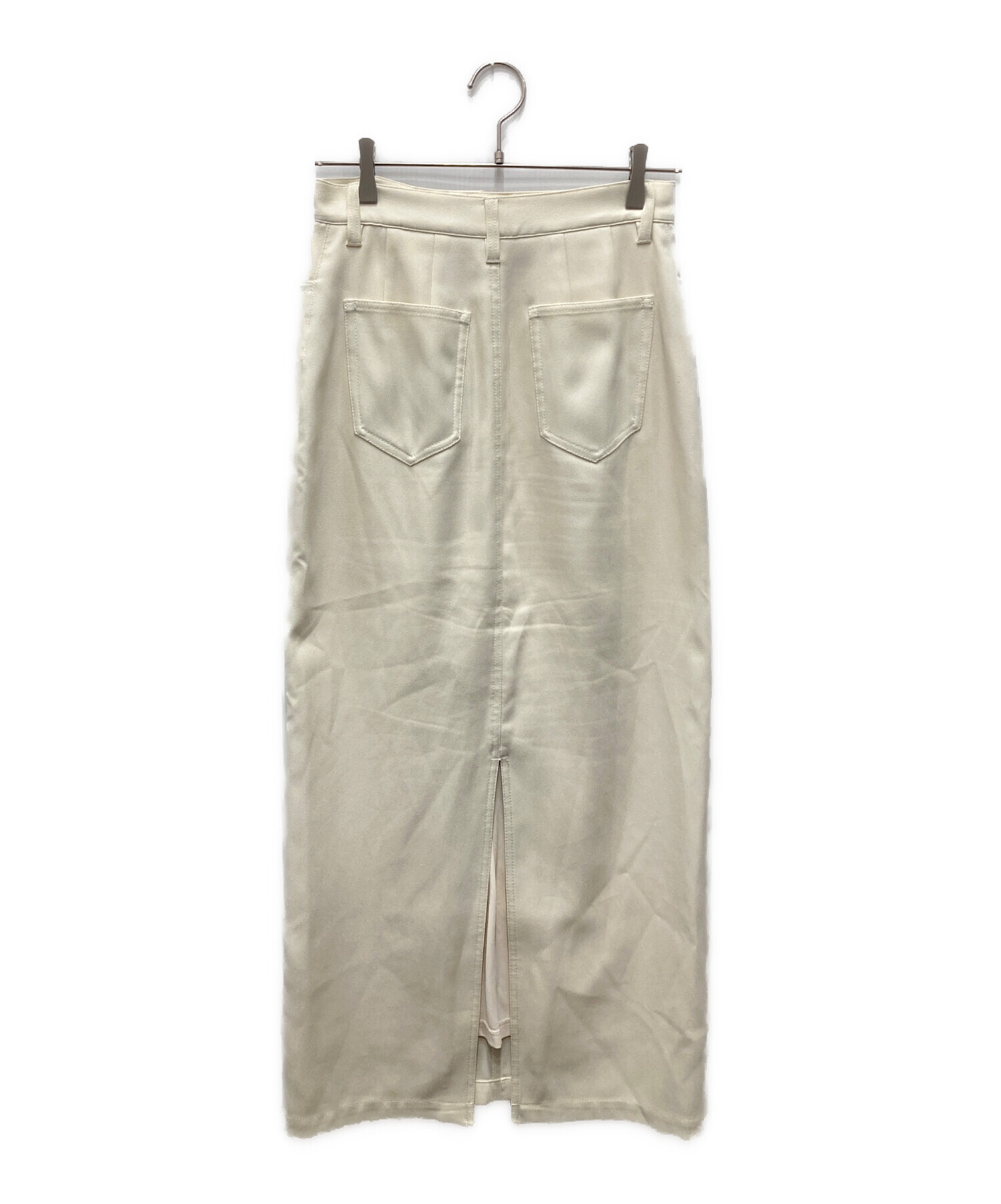 中古・古着通販】CLANE (クラネ) STRAIGHT LONG SKIRT ホワイト サイズ 