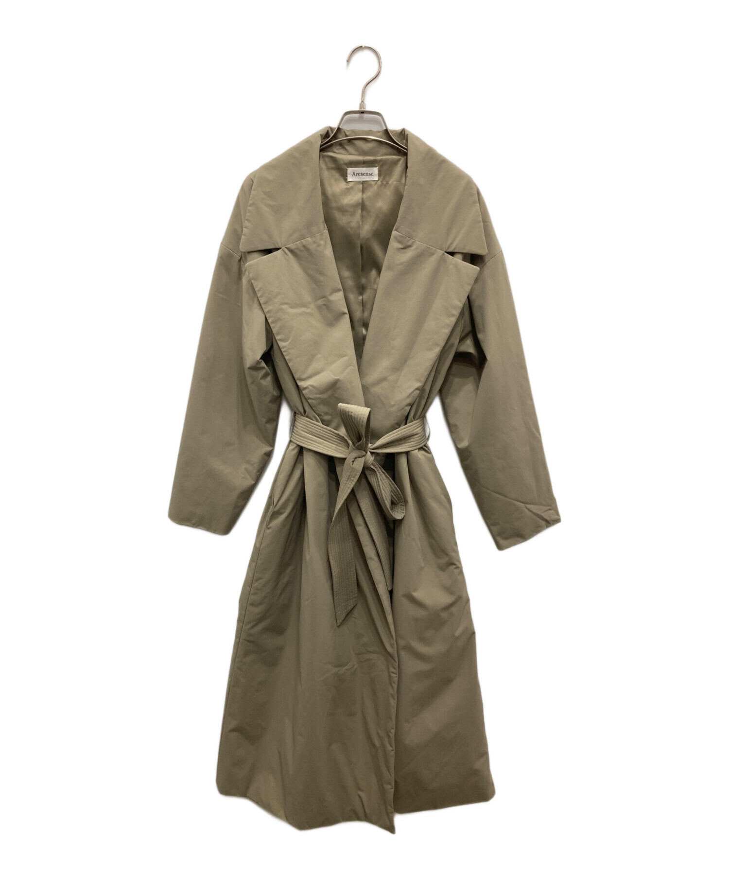 中古・古着通販】aresense (アーセンス) 中綿コート ベージュ サイズ:F
