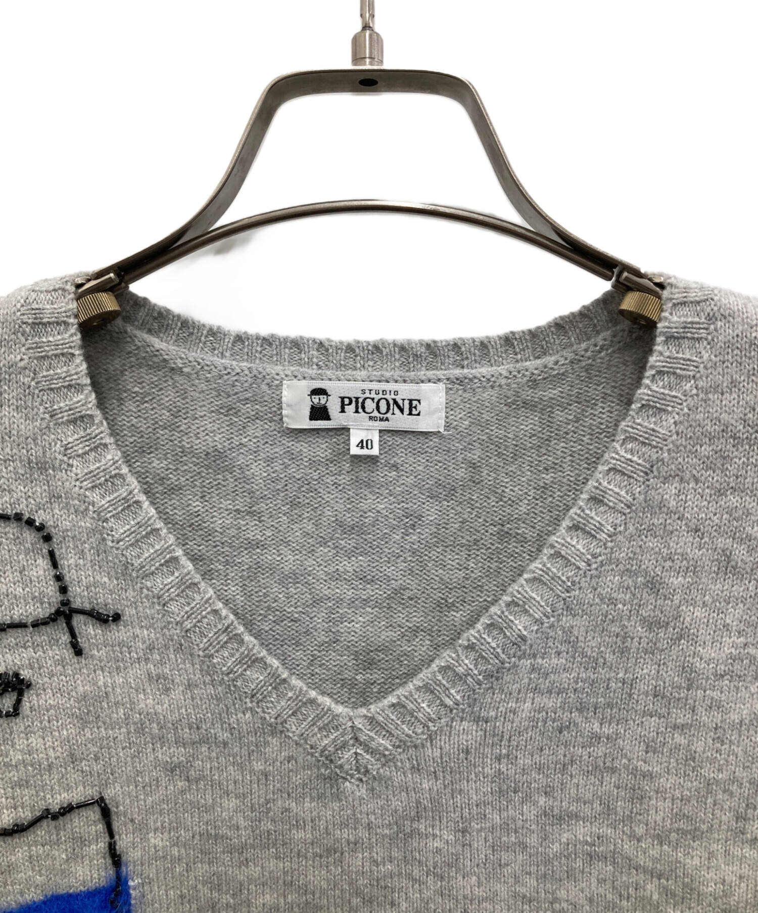 中古・古着通販】STUDIO PICONE (スタジオ ピッコーネ) ニット グレー