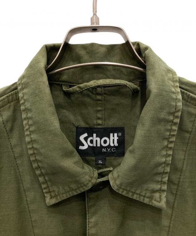 く*れ様 SCHOTT BROS. カーキ ミリタリージャケット XL 中古・古着通販】Schott (ショット) ミリタリージャケット カーキ
