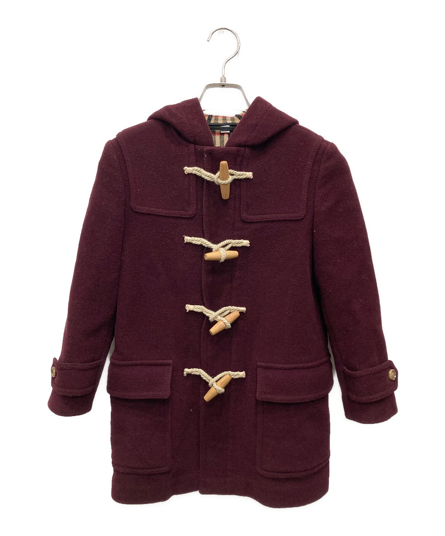 BURBERRY バーガンディ ダッフルコート 中古・古着通販】BURBERRY (バーバリー) ダッフルコート バー