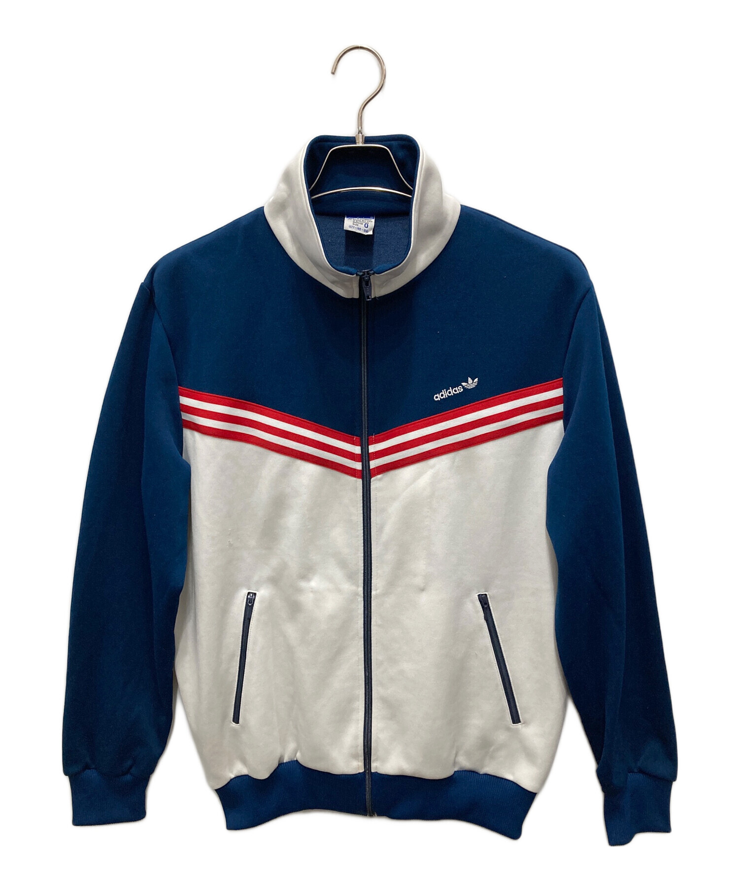 古着 80s アディダス ATP トラックジャケット ネイビー ホワイト 紺白⑰ 中古・古着通販】adidas (アディダス) トラックジャケット ホワイト