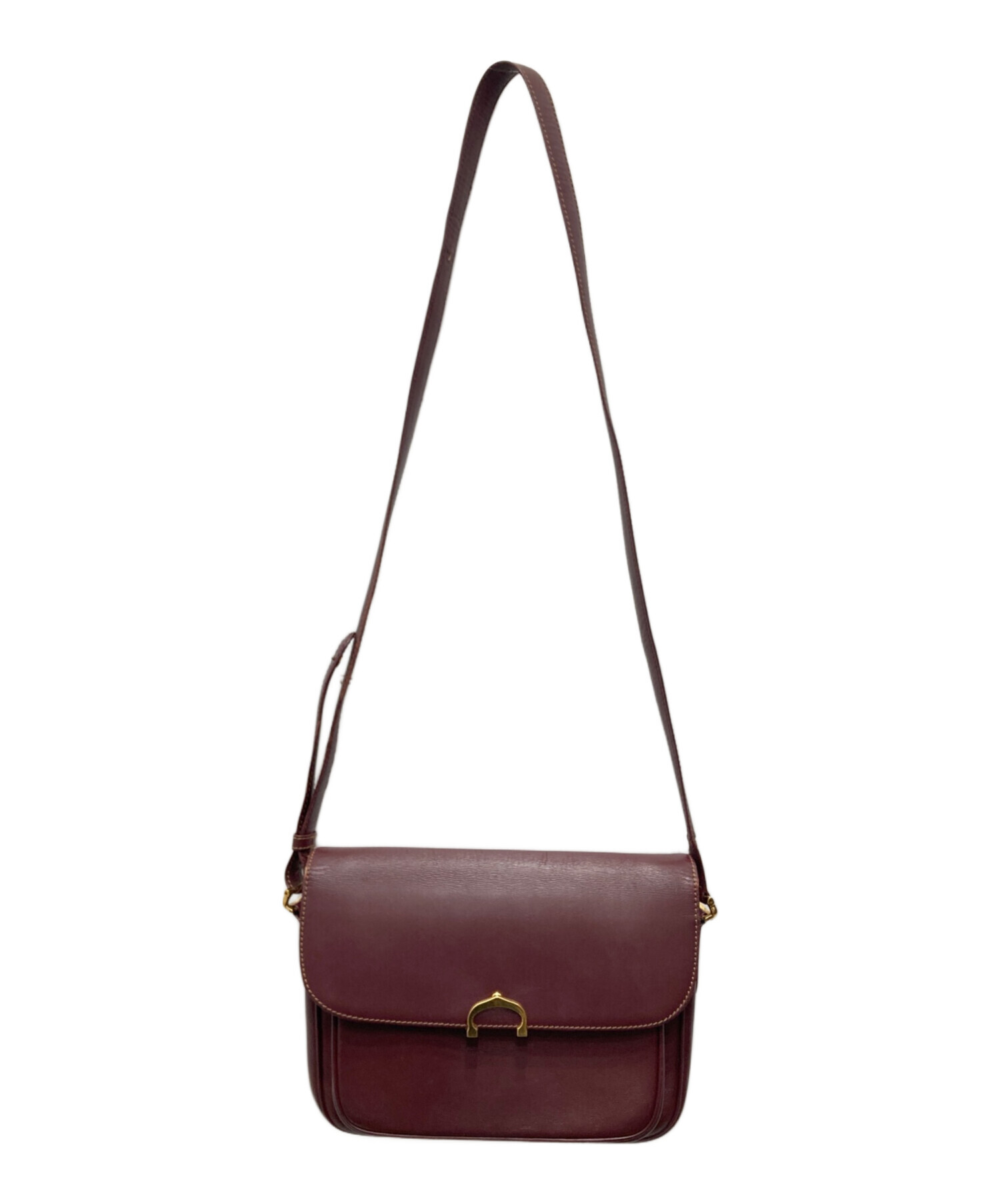 中古・古着通販】Cartier (カルティエ) ショルダーバッグ ボルドー