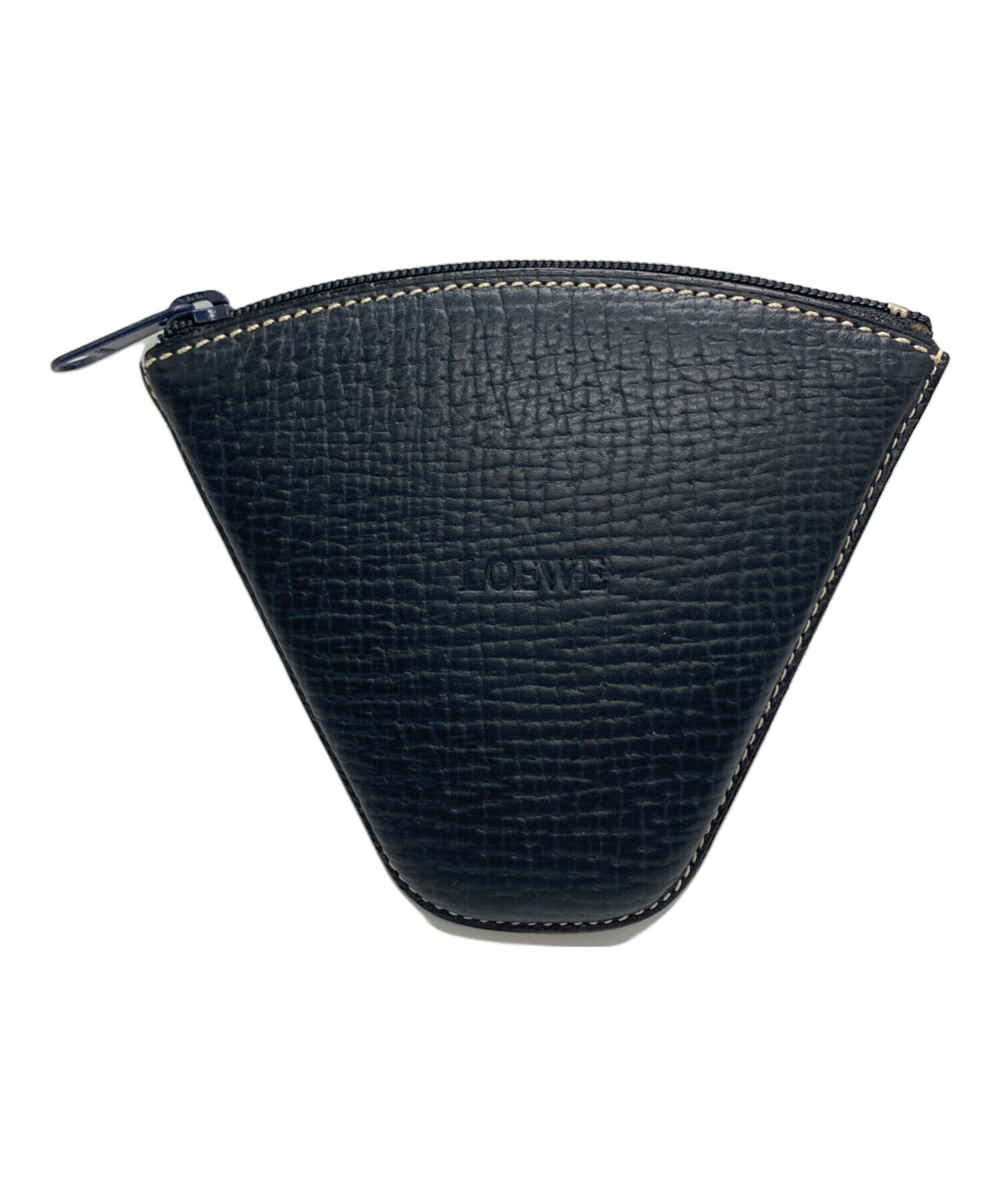 中古・古着通販】LOEWE (ロエベ) レザーコインケース ネイビー 
