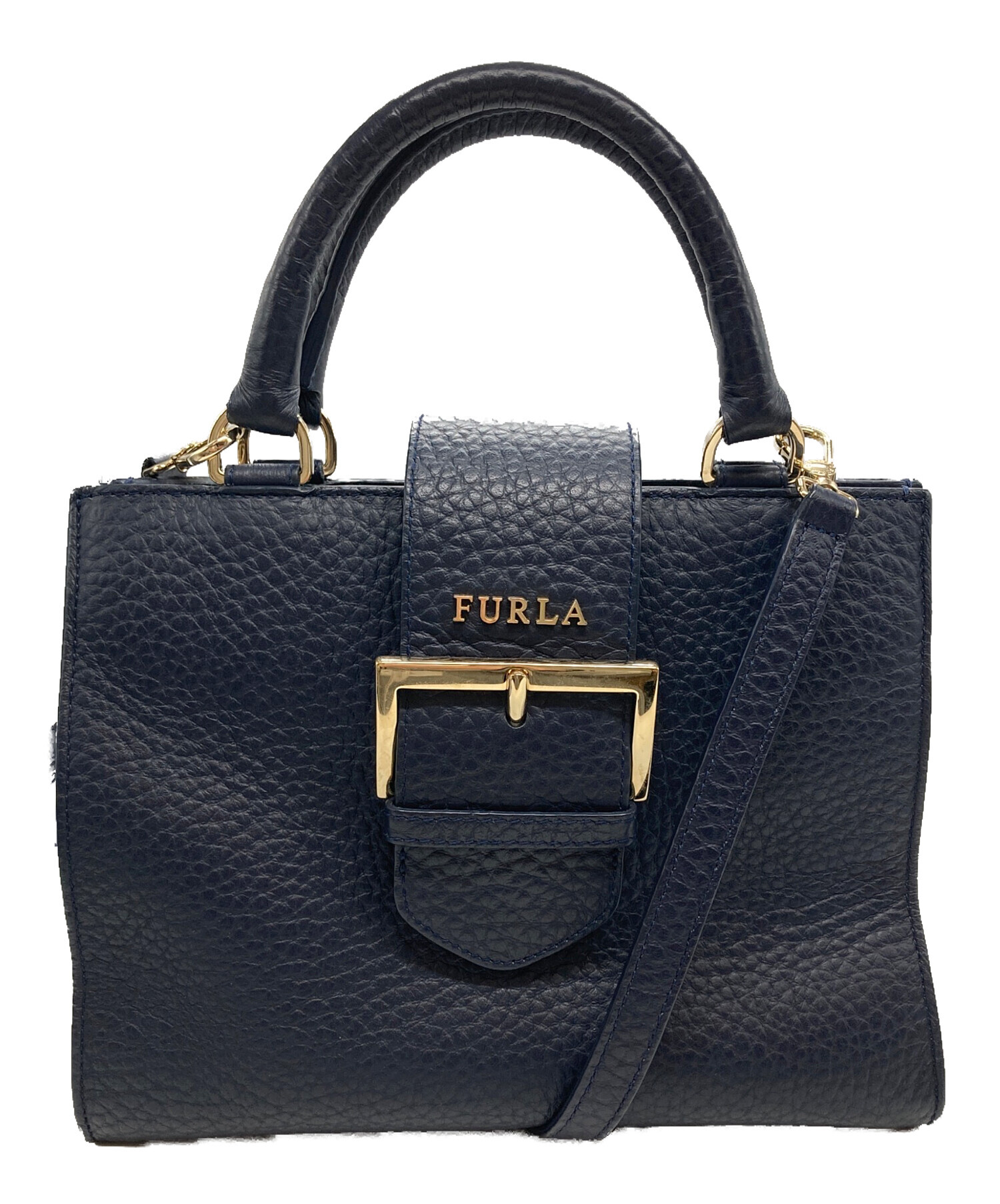 中古・古着通販】FURLA (フルラ) 2WAYショルダーバッグ ネイビー