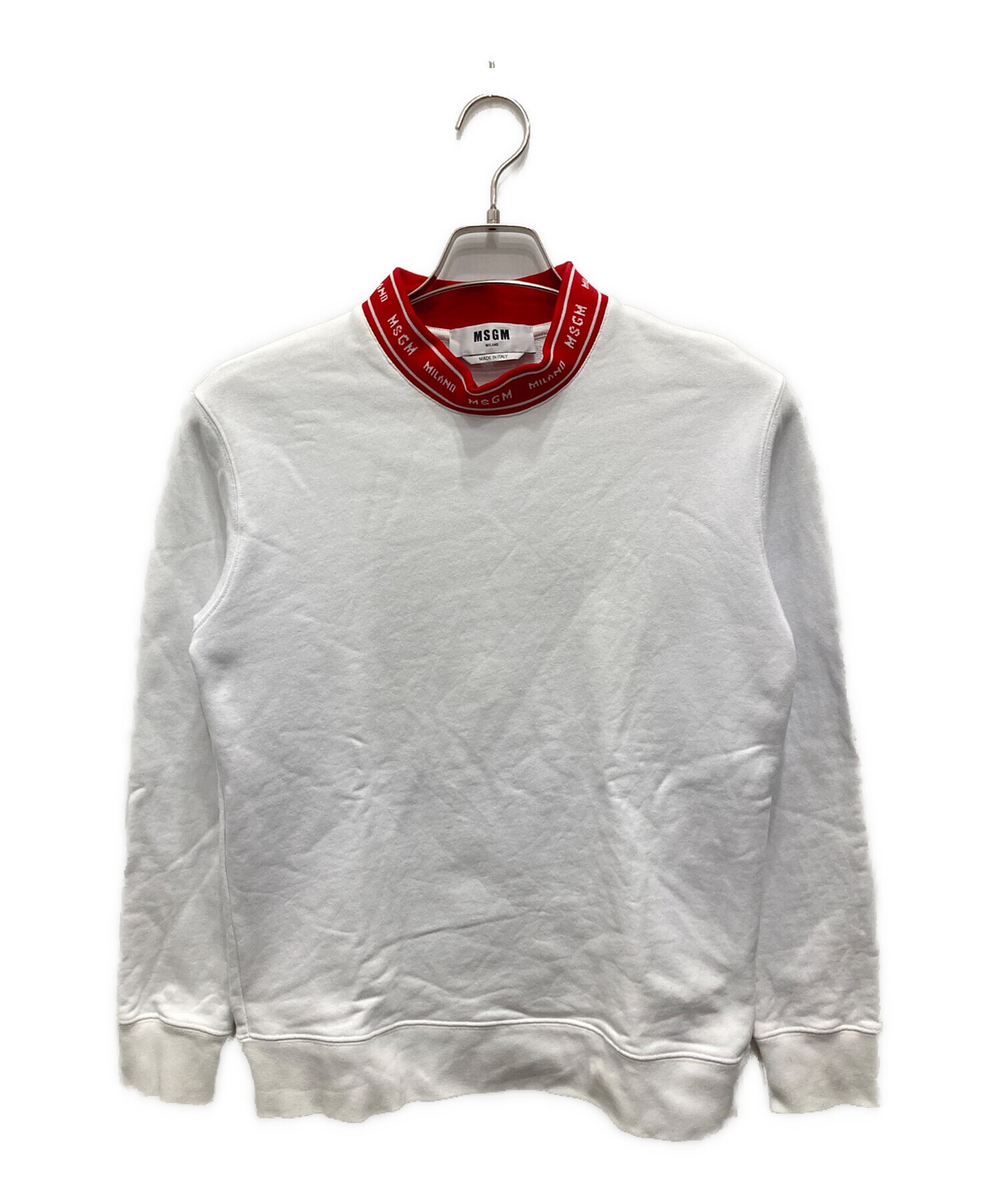 中古・古着通販】MSGM (エムエスジーエム) スウェット レッド×ホワイト