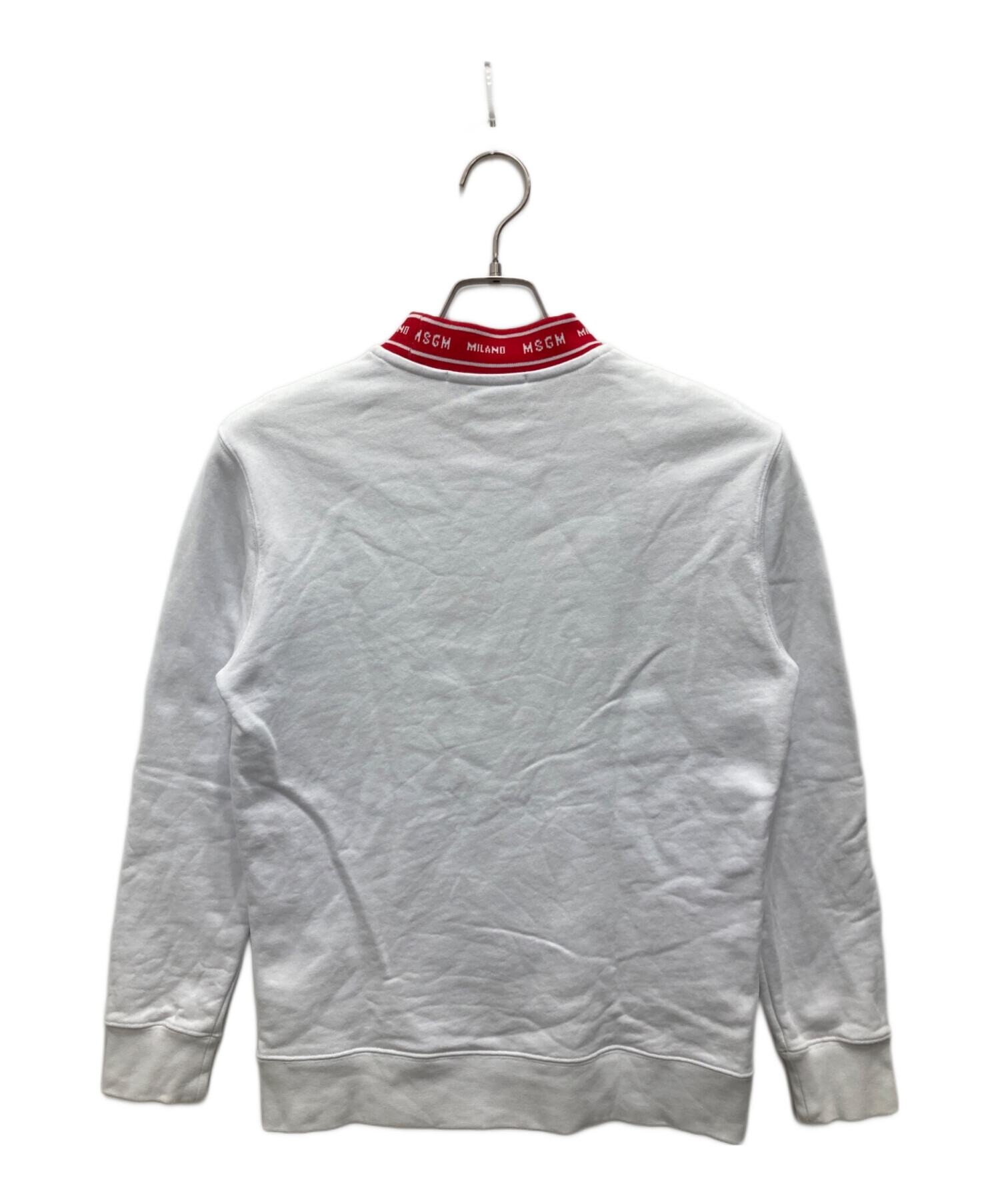 中古・古着通販】MSGM (エムエスジーエム) スウェット レッド×ホワイト