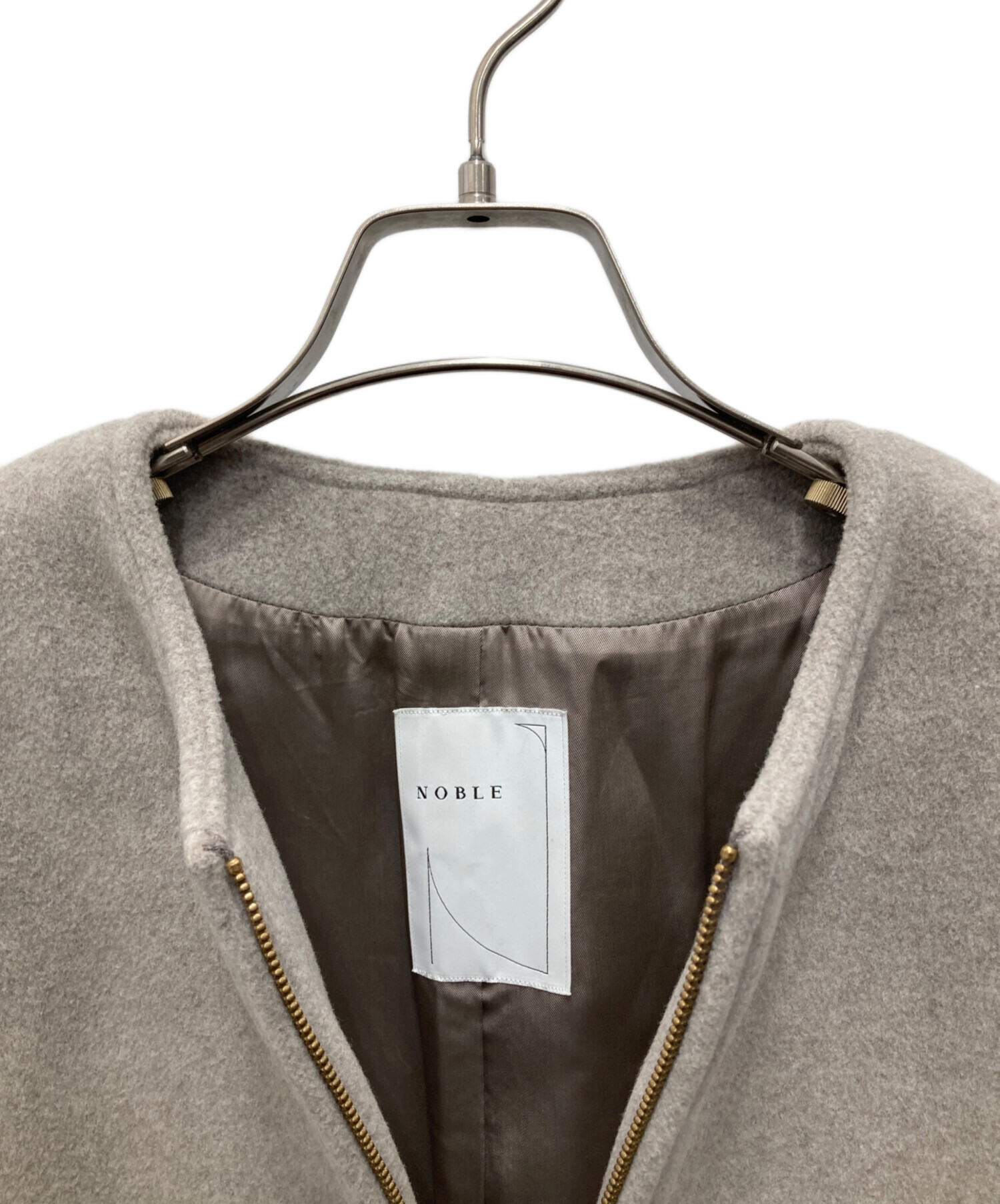 中古・古着通販】Noble (ノーブル) MTRカラーレスジップショートコート