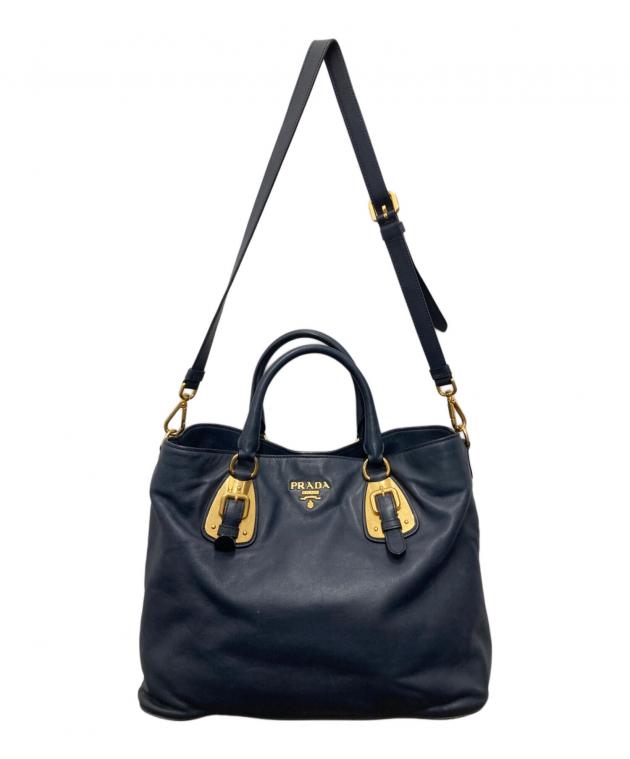 中古・古着通販】PRADA (プラダ) 2WAYバッグ ネイビー｜ブランド・古着