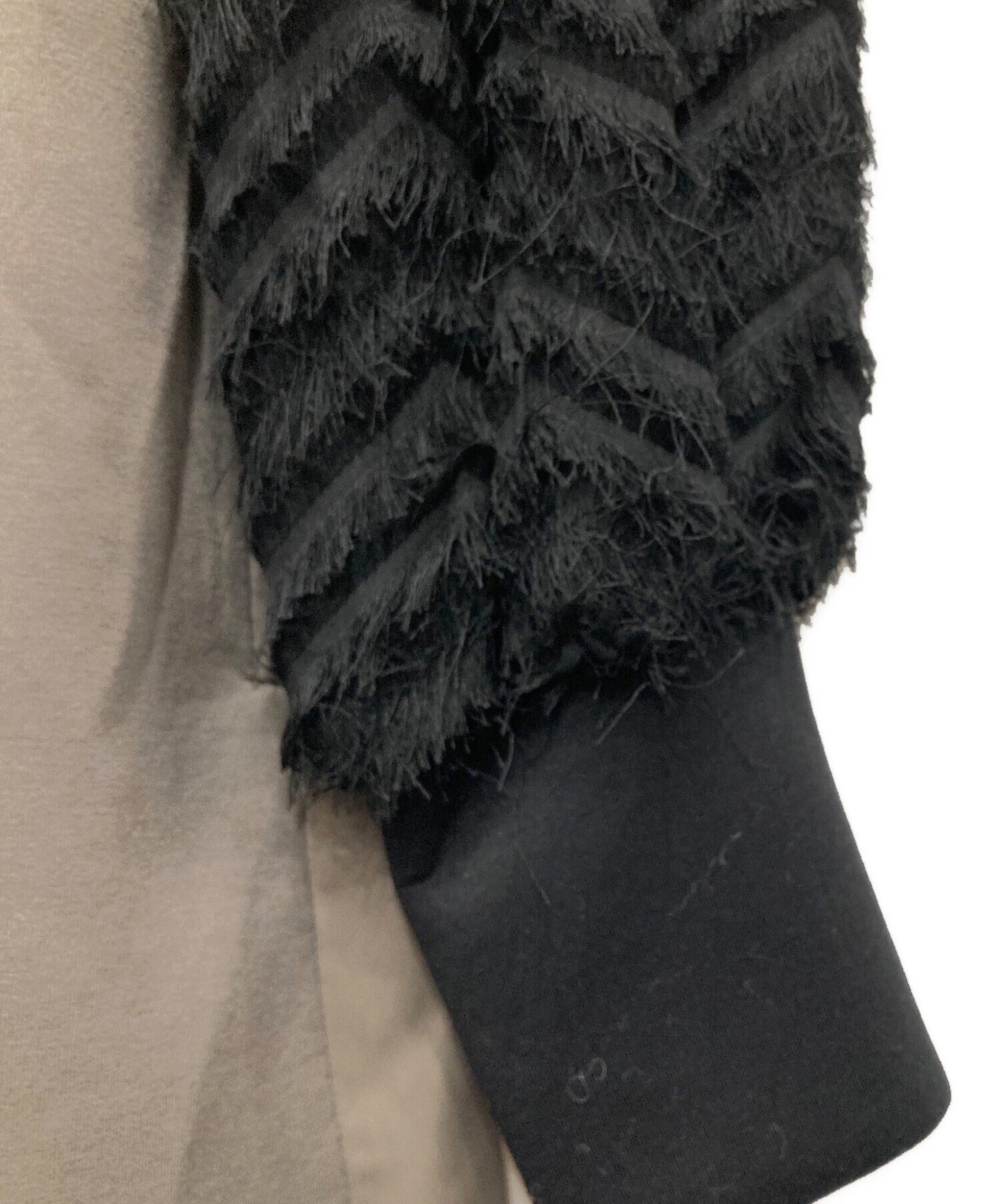 中古・古着通販】CLOVE (クローブ) 袖ジャガードワンピース オリーブ