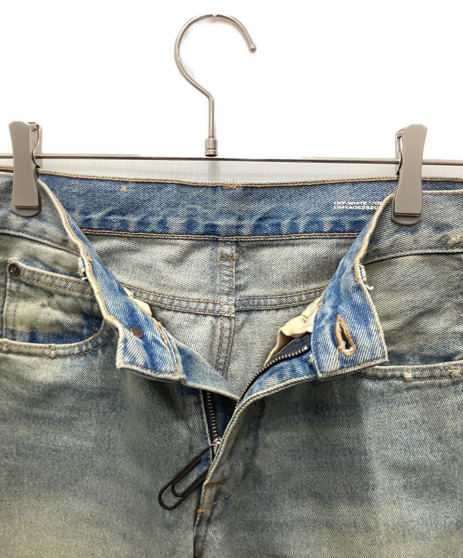 中古・古着通販】OFFWHITE (オフホワイト) バイアスデニムパンツ 