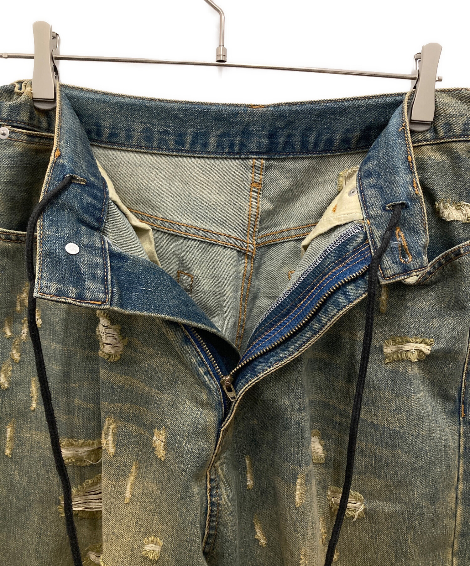 中古・古着通販】FR(13)NDS (フレンズ) 錆加工ダメージワイドパンツ