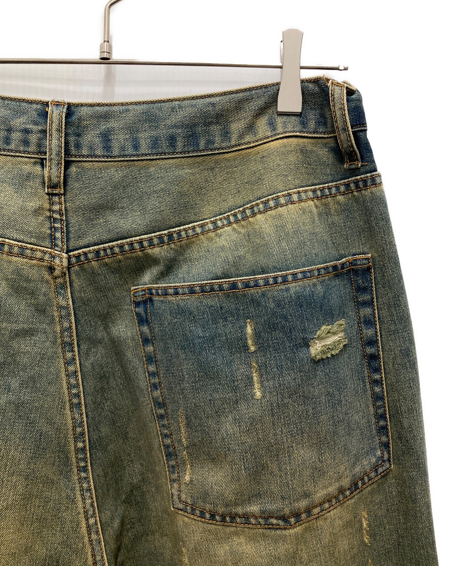 中古・古着通販】FR(13)NDS (フレンズ) 錆加工ダメージワイドパンツ