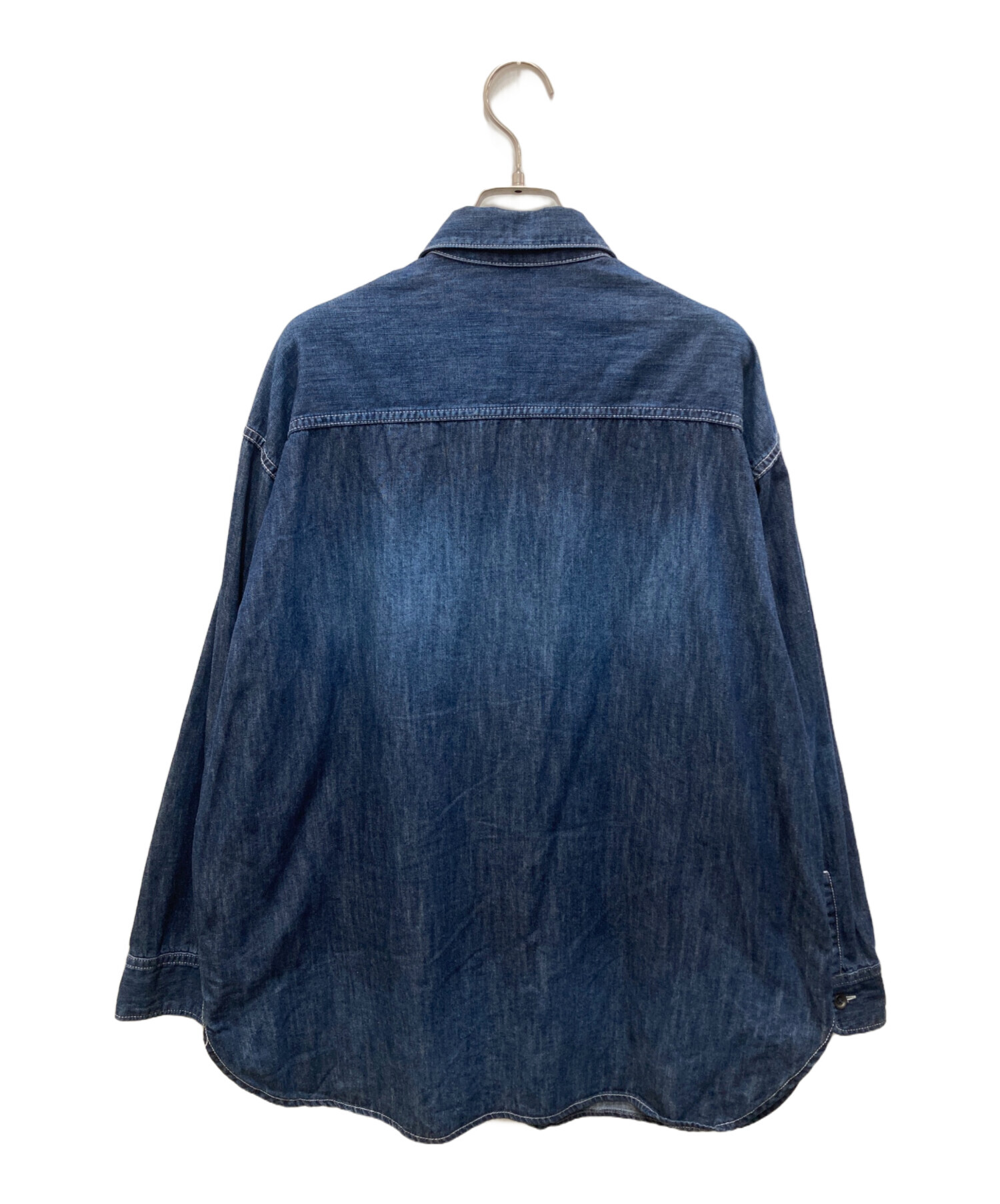 Plage プラージュ カジュアルシャツ -(M位) インディゴ(デニム) 【古着】【中古】 Plage(プラージュ) / Damaged Denim Shirts/シャツ/--/デニム