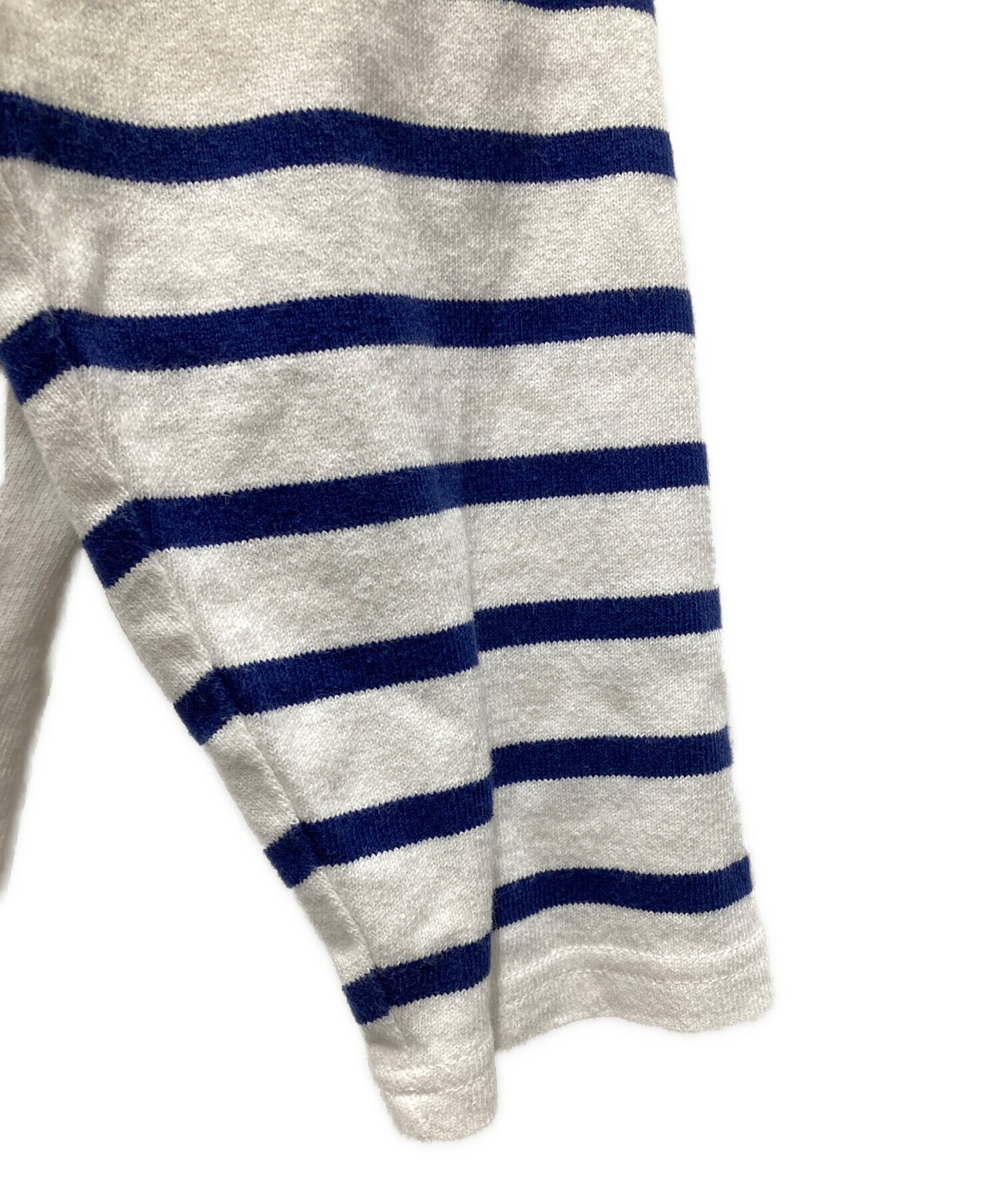 中古・古着通販】CLANE (クラネ) WIDE HENRY NECK BORDER TOPS/ワイド