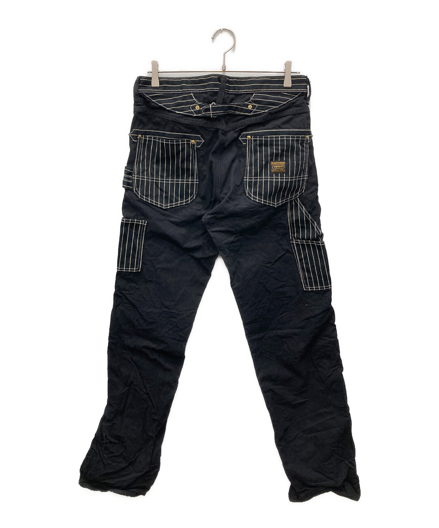 中古・古着通販】VANSON (バンソン) ペインターパンツ ブラック サイズ