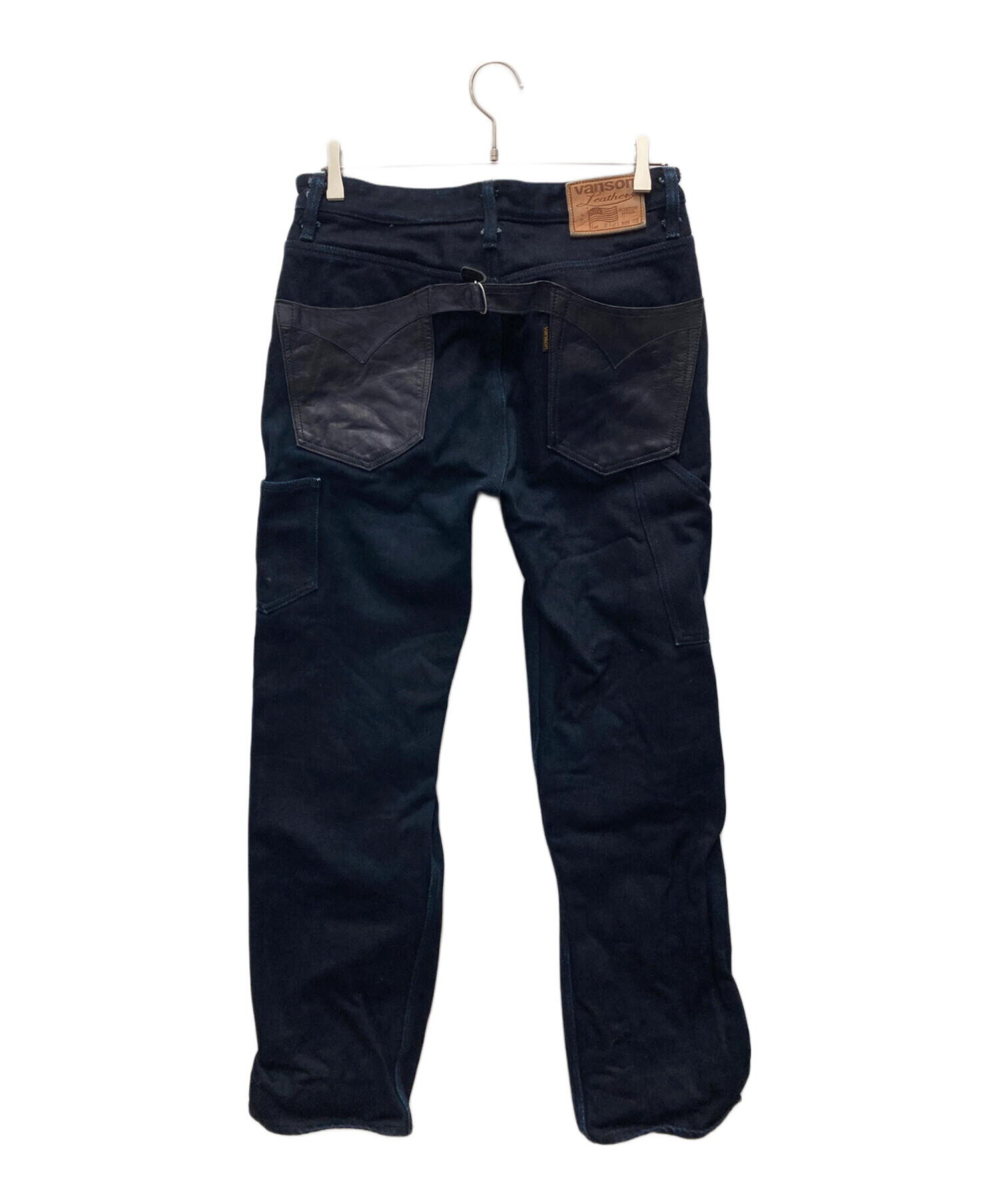 中古・古着通販】VANSON (バンソン) レザーポケットデニムパンツ