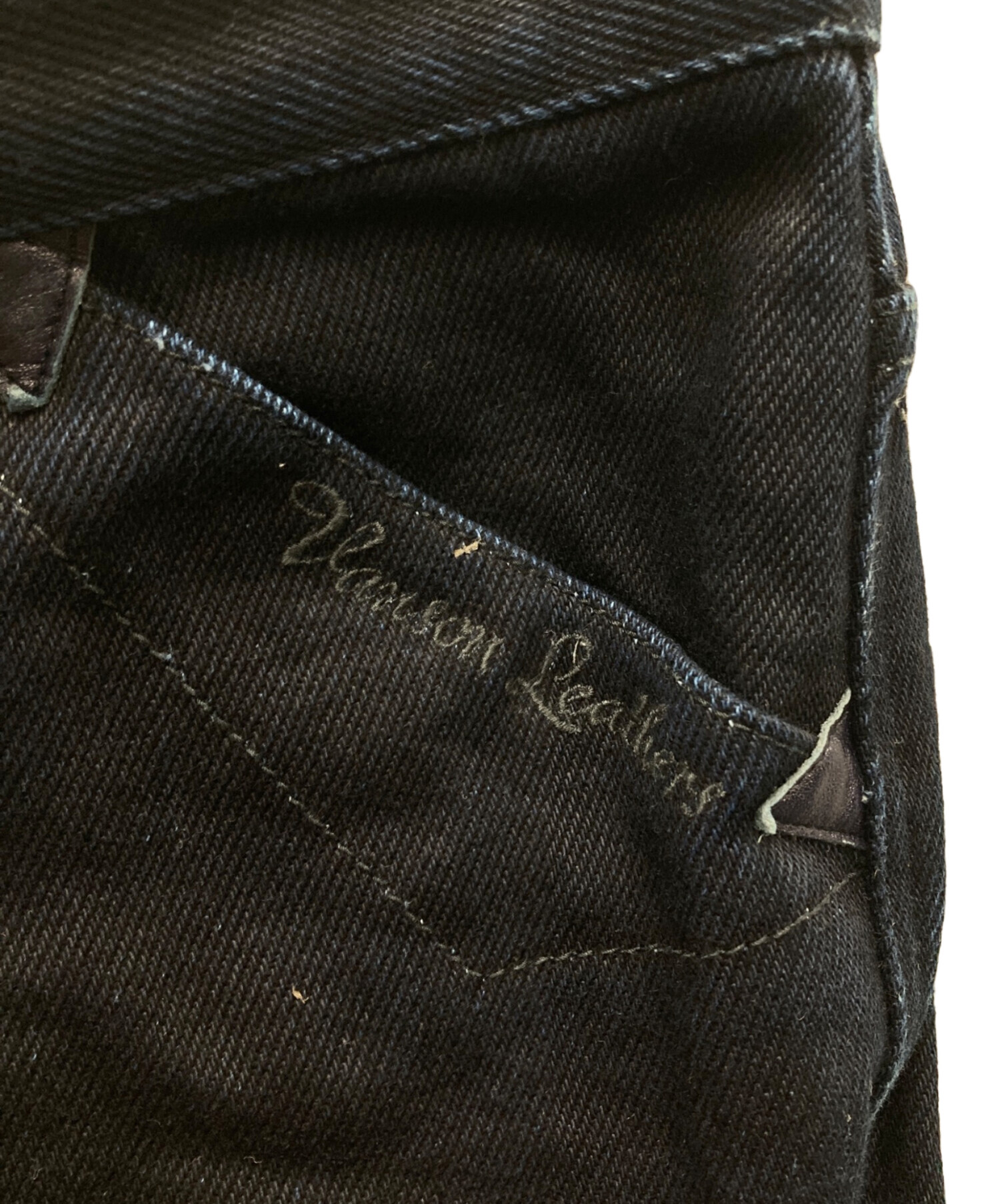 中古・古着通販】VANSON (バンソン) レザーポケットデニムパンツ