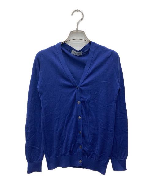 JOHN SMEDLEY ジョンスメドレー カーディガン S 青 【古着】【中古】【送料無料】 JOHN SMEDLEY - JOHN SMEDLEY ジョンスメドレー カーディガン S 青