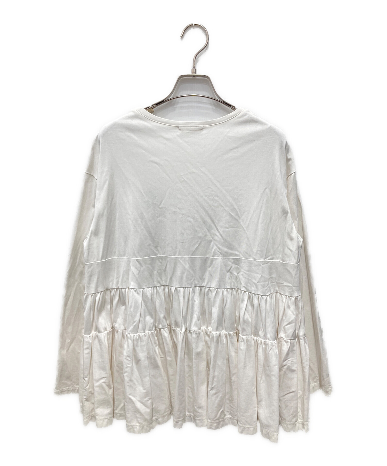 中古・古着通販】yori (ヨリ) ティアードカットソー ホワイト サイズ:F