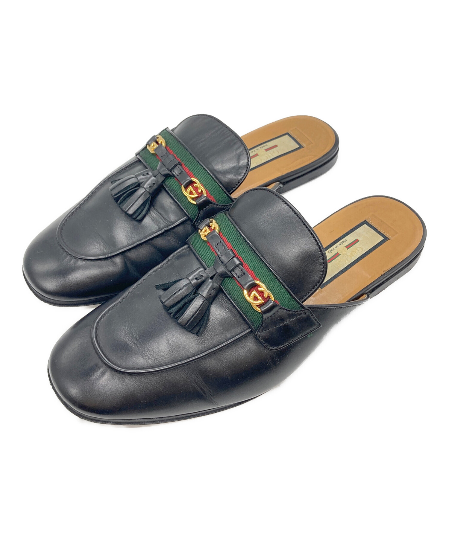中古・古着通販】GUCCI (グッチ) プリンスタウンスリッパ ブラック