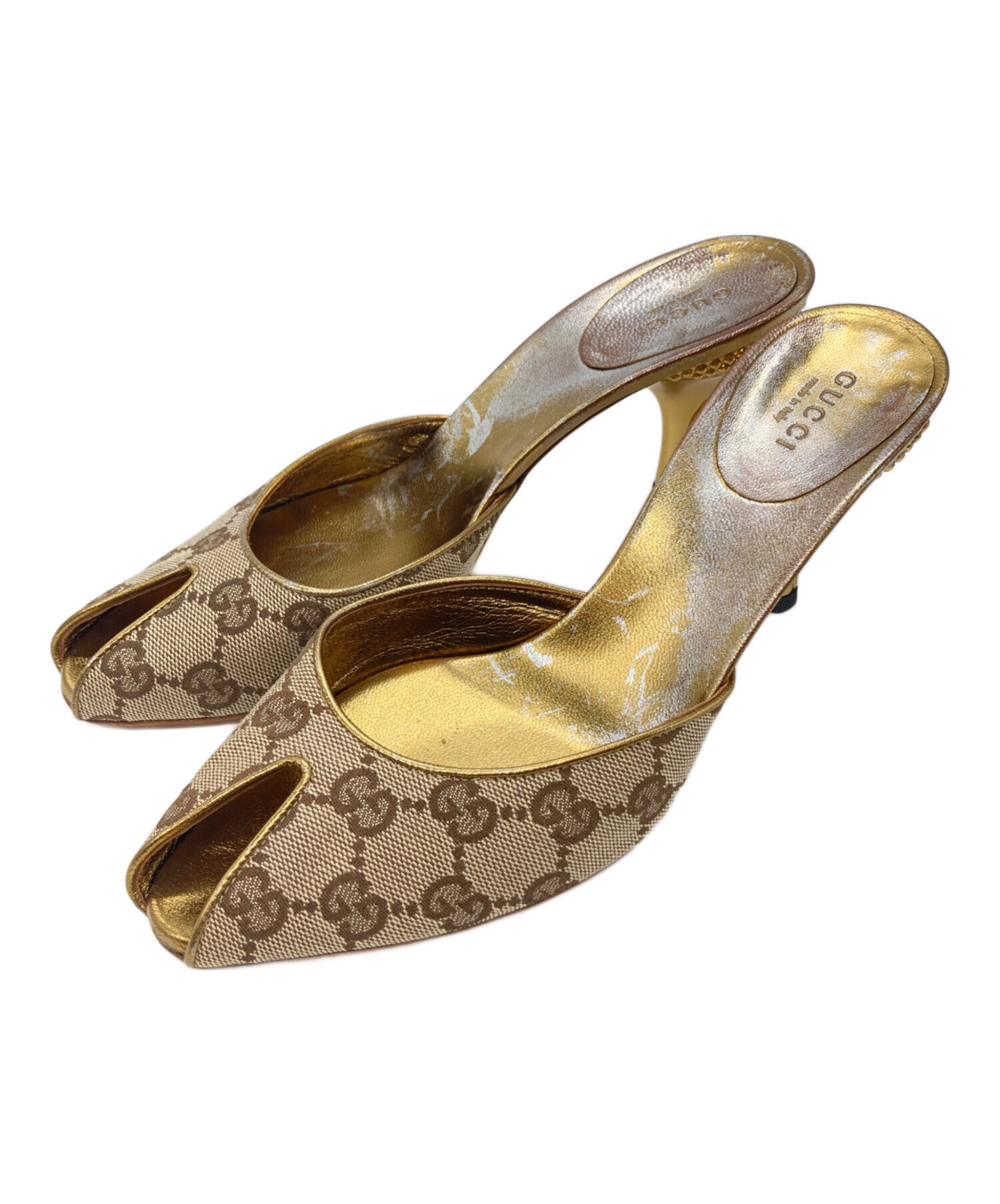 中古・古着通販】GUCCI (グッチ) GGキャンバスオープントゥミュール