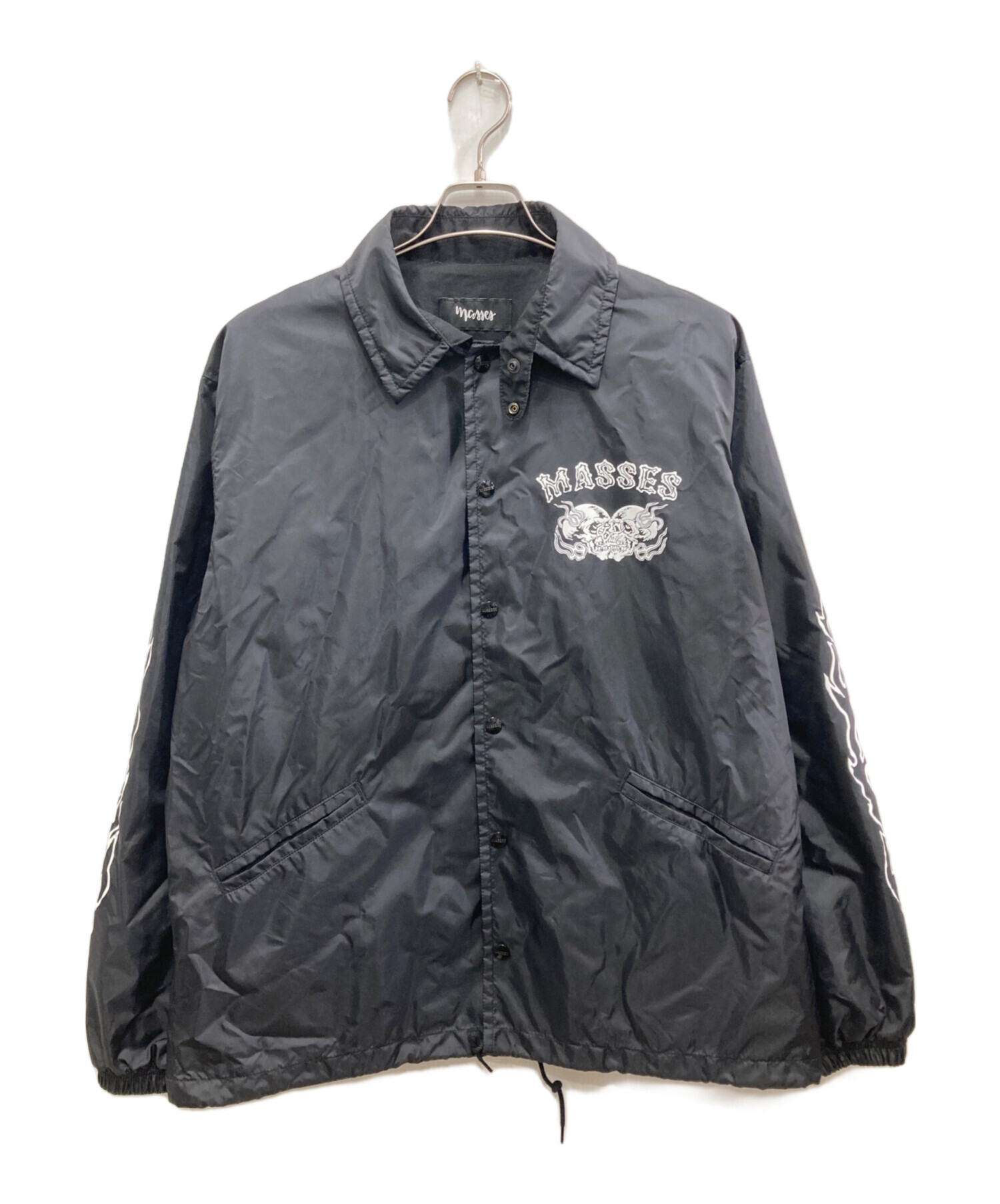 中古・古着通販】MASSES (マシス) NYLON JKT TWIN SKULL ブラック