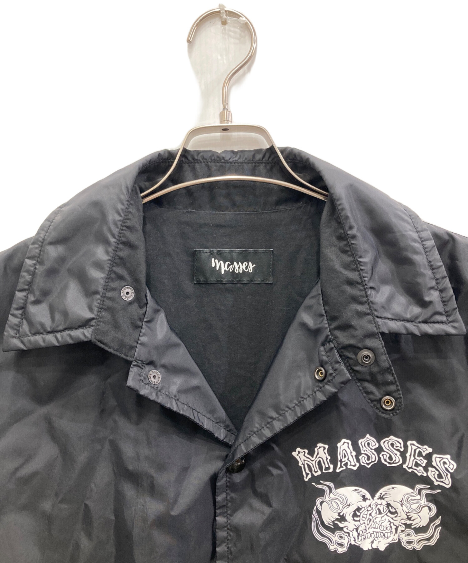 中古・古着通販】MASSES (マシス) NYLON JKT TWIN SKULL ブラック