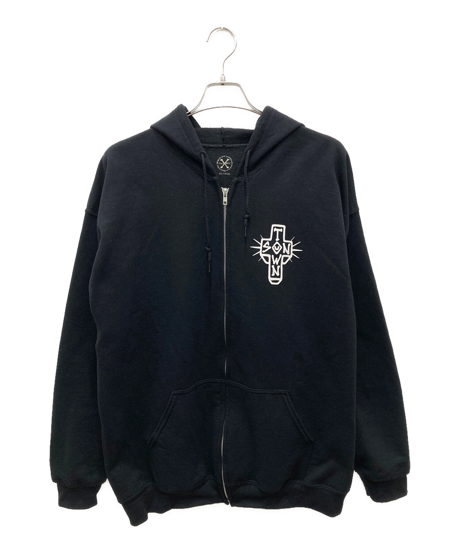 THE BONEZ パーカー　Lsize　ブラック 中古・古着通販】THE BONEZ (ザボーンズ) SUNTOWNジップパーカー