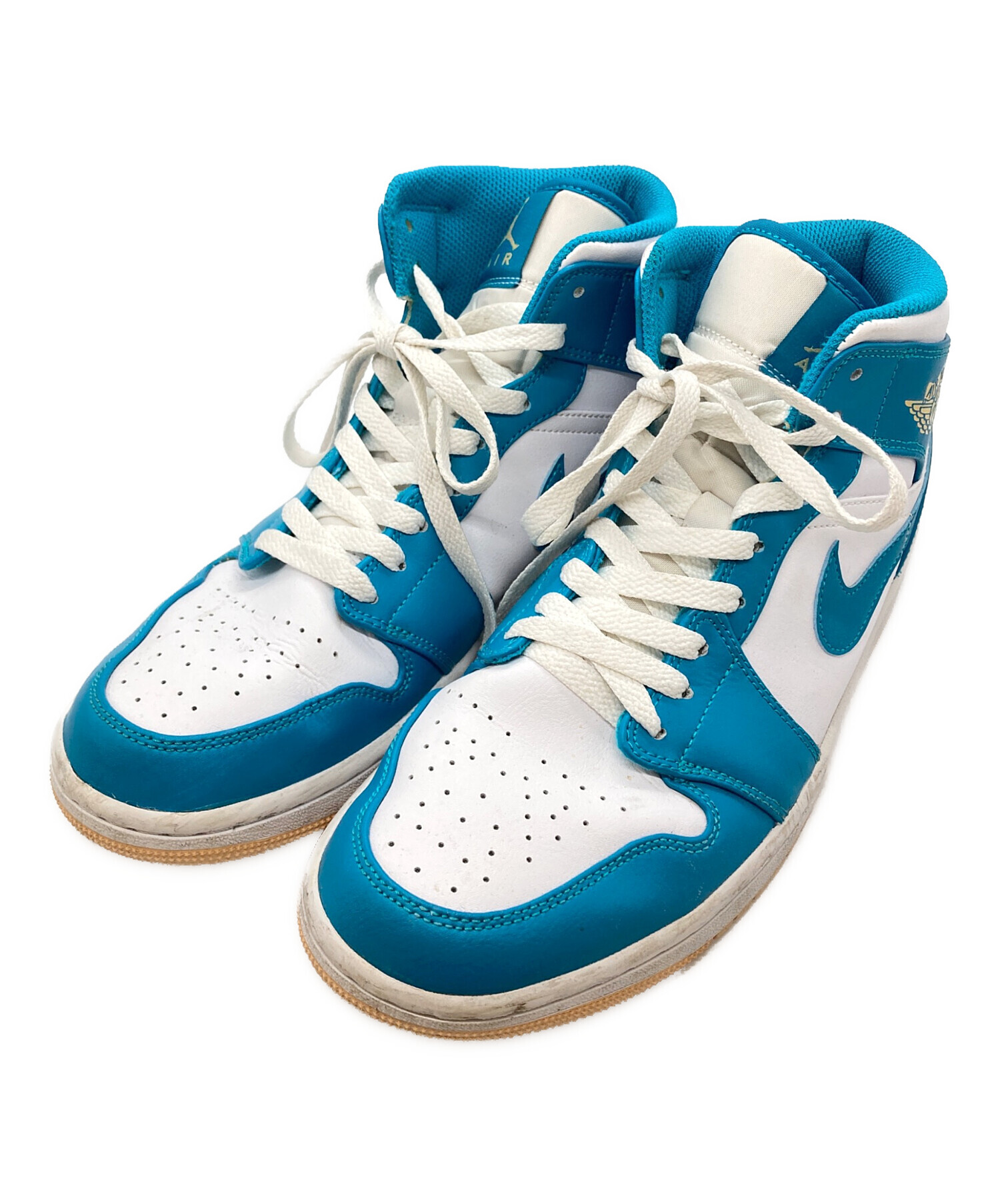 中古・古着通販】NIKE (ナイキ) Air Jordan 1 Mid ホワイト×ブルー 