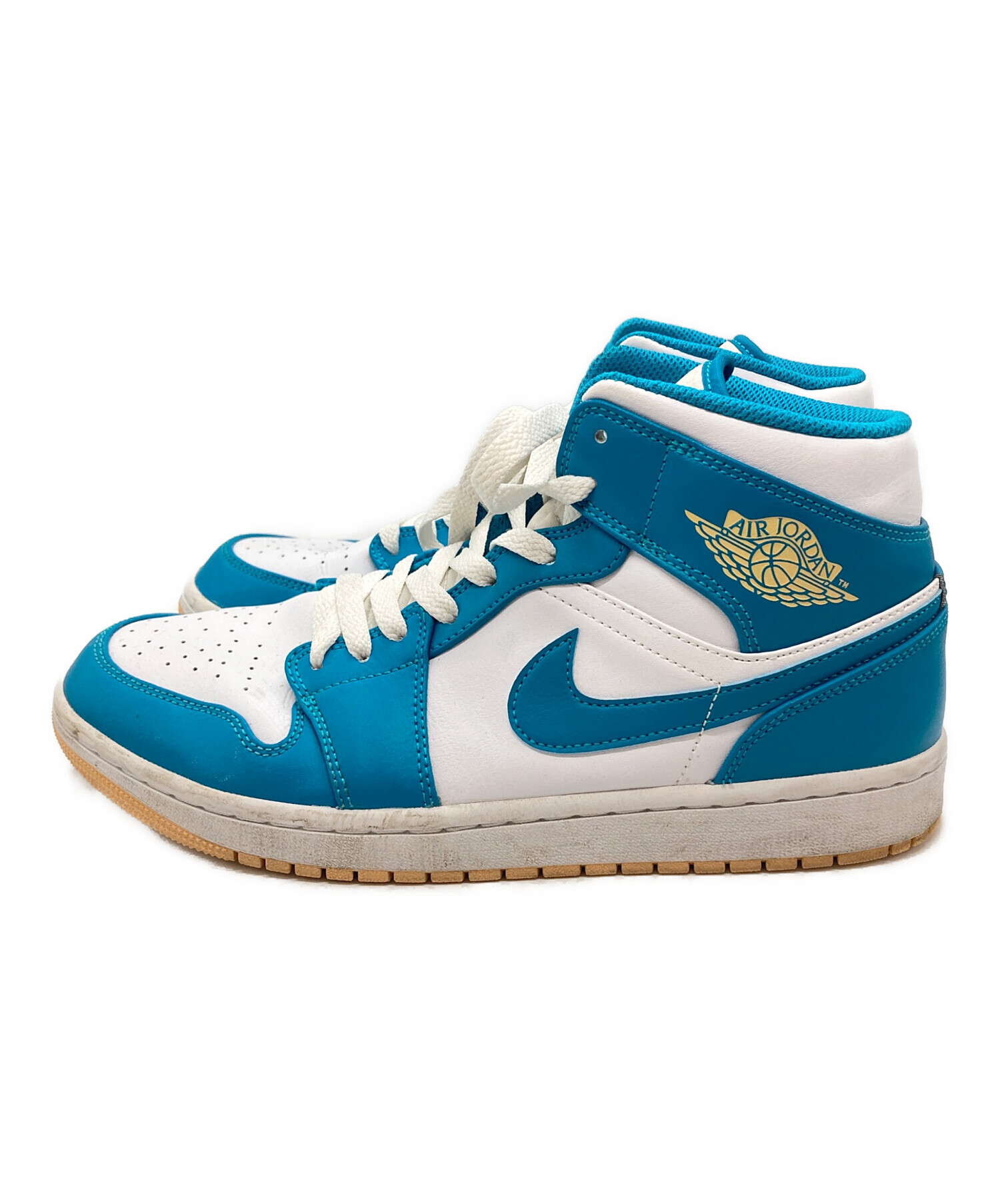 中古・古着通販】NIKE (ナイキ) Air Jordan 1 Mid ホワイト×ブルー 