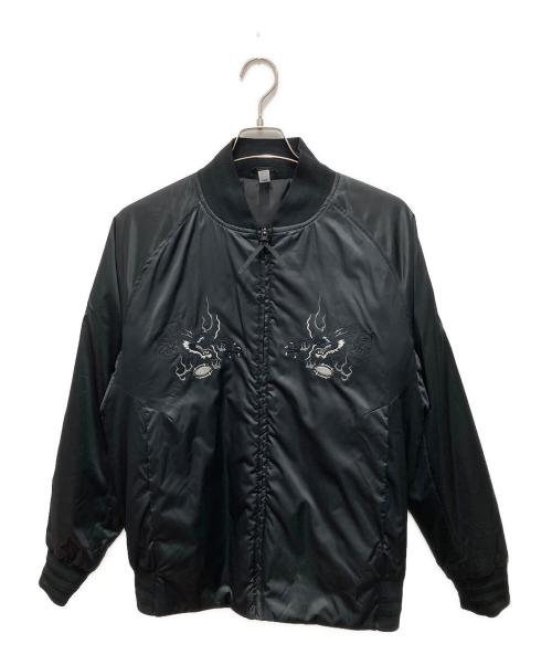 スカジャン　古着 中古・古着通販】adidas (アディダス) オールブラックス スカジャン